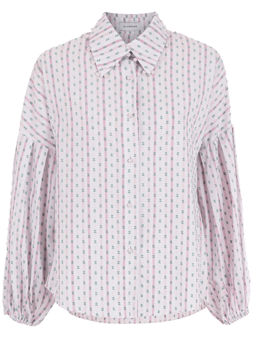 patterned button-up shirt - Image 1