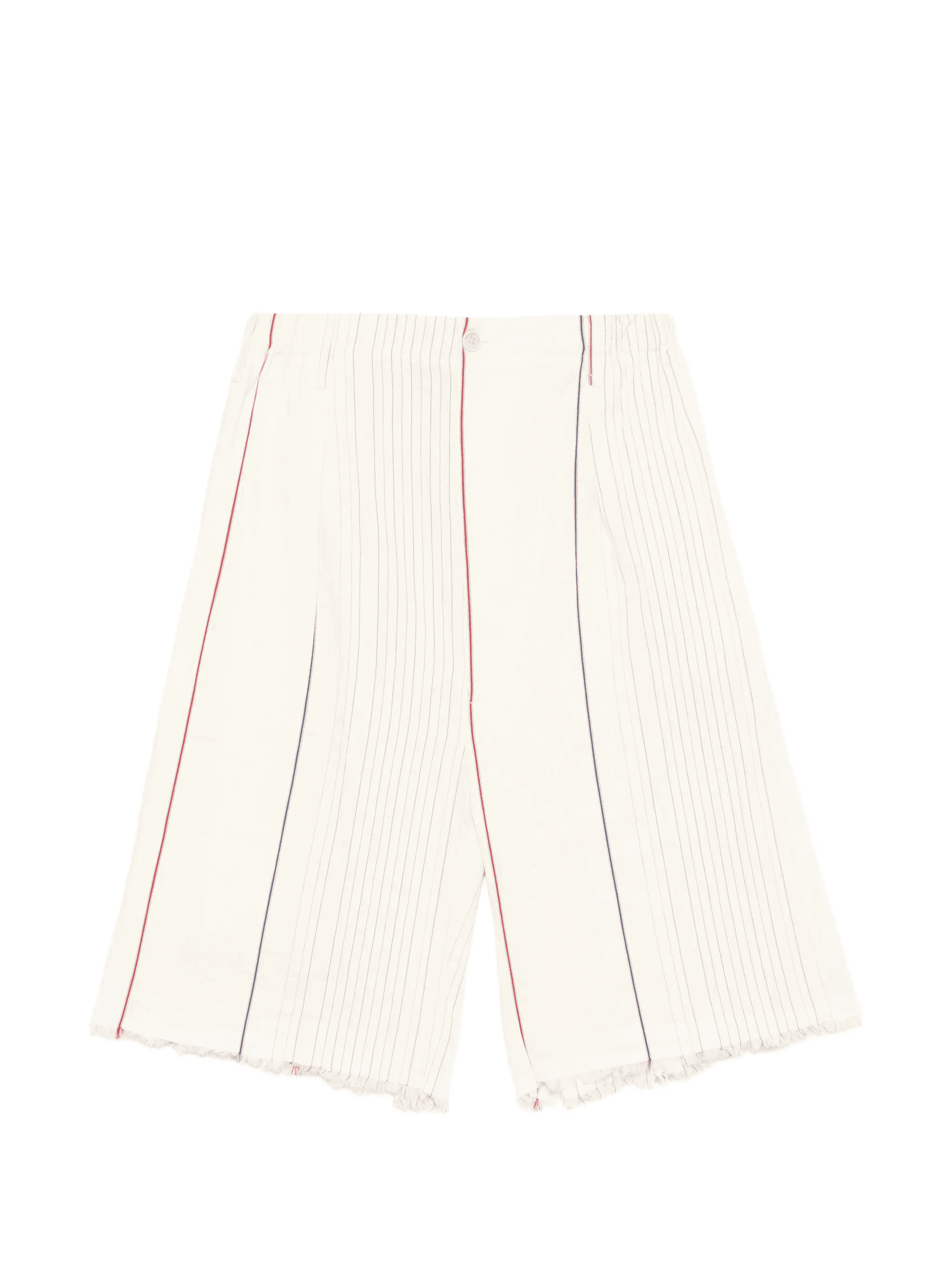 pinstripe frayed-hem shorts - Image 1