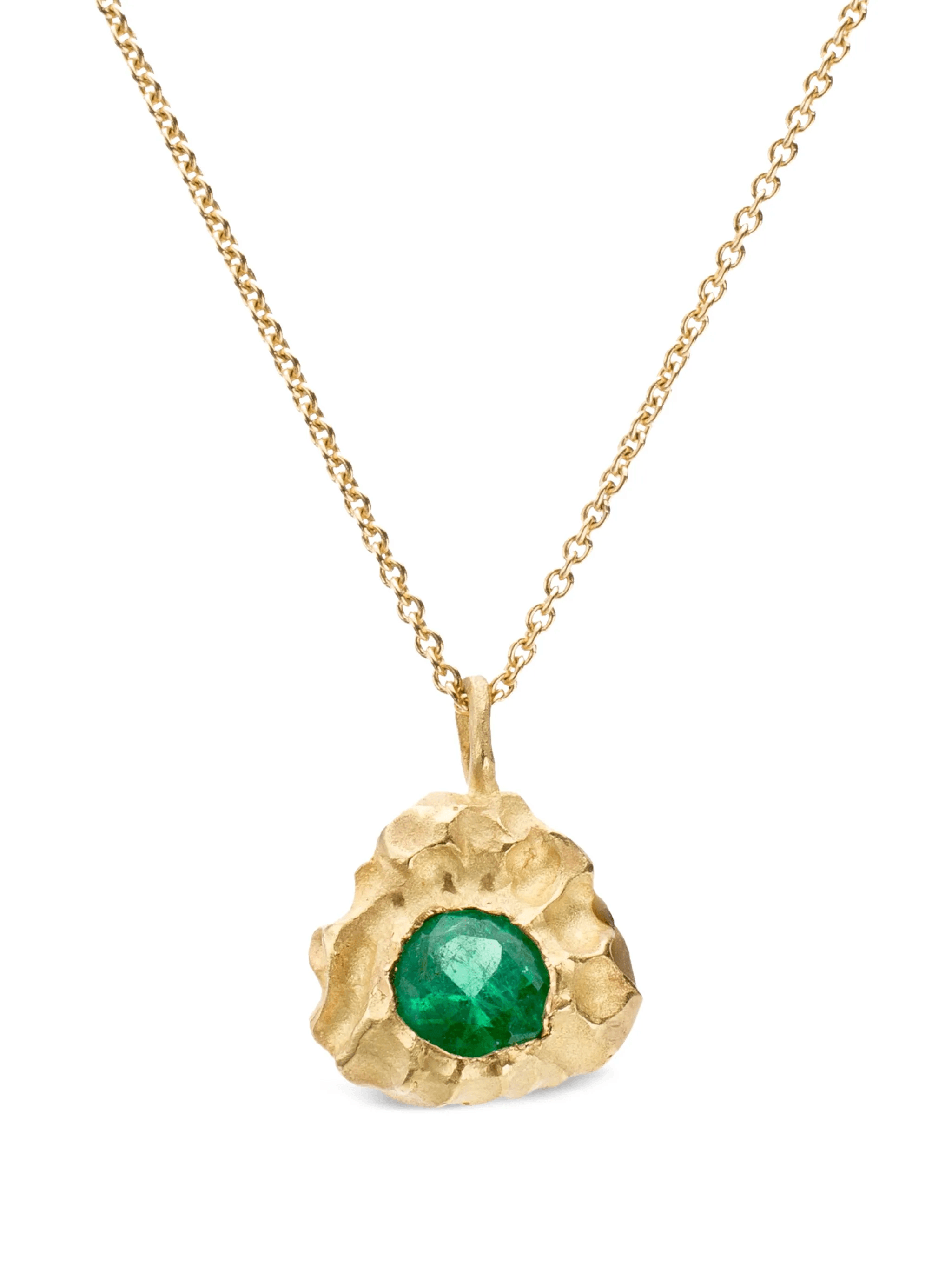 18kt yellow gold L'amore emerald necklace - Image 1