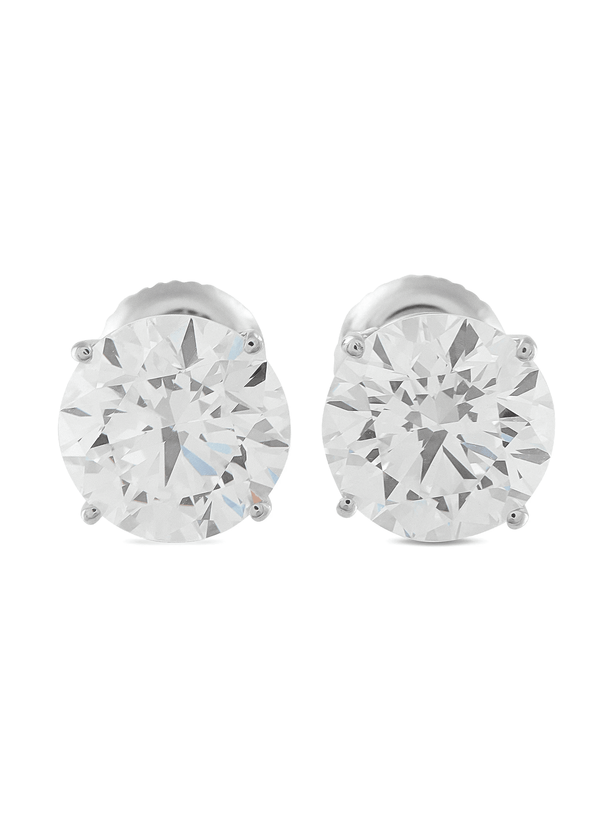 round-cut diamond stud earrings - Image 1