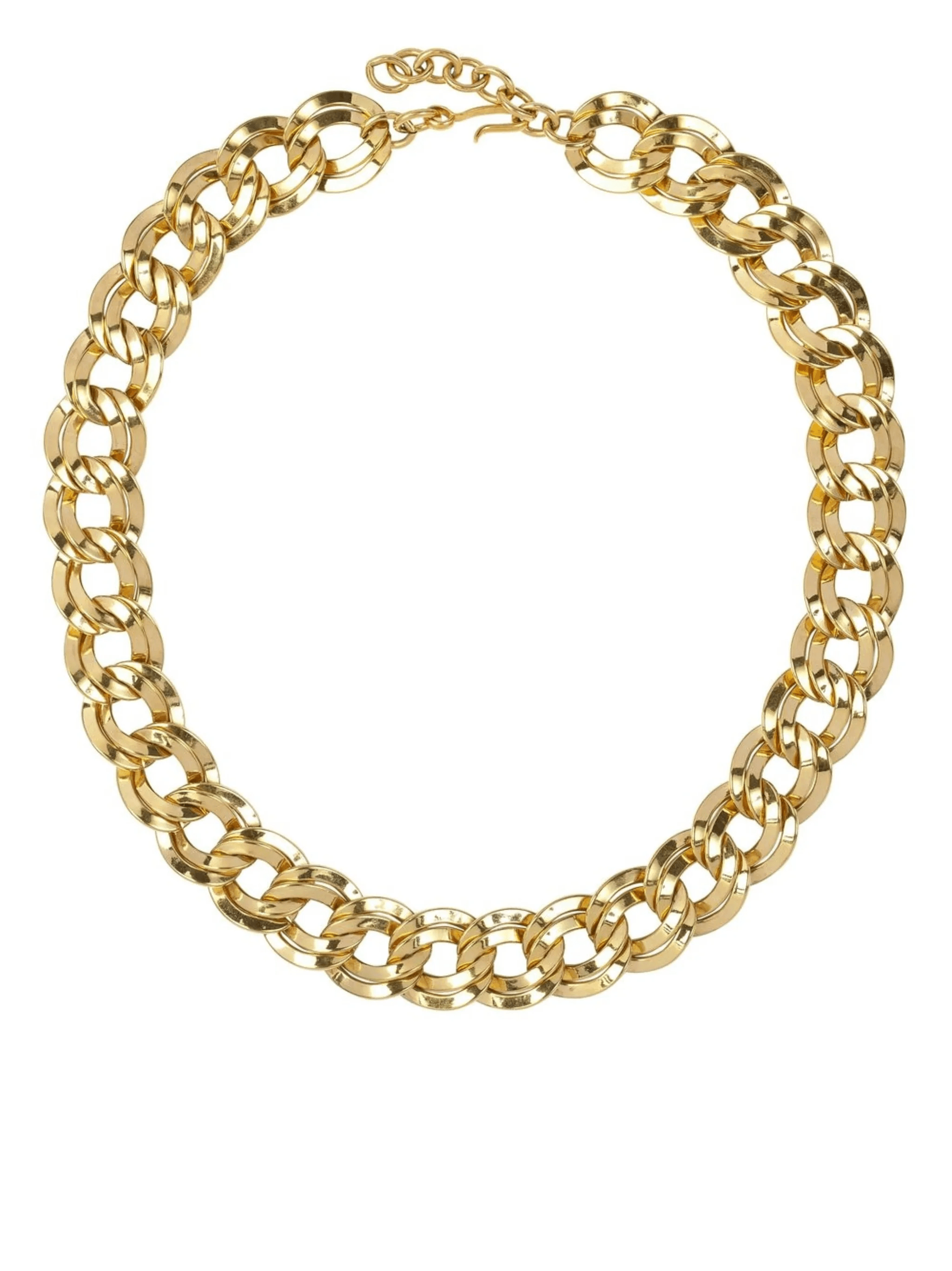1980s chunky curb chain necklace - Image 1