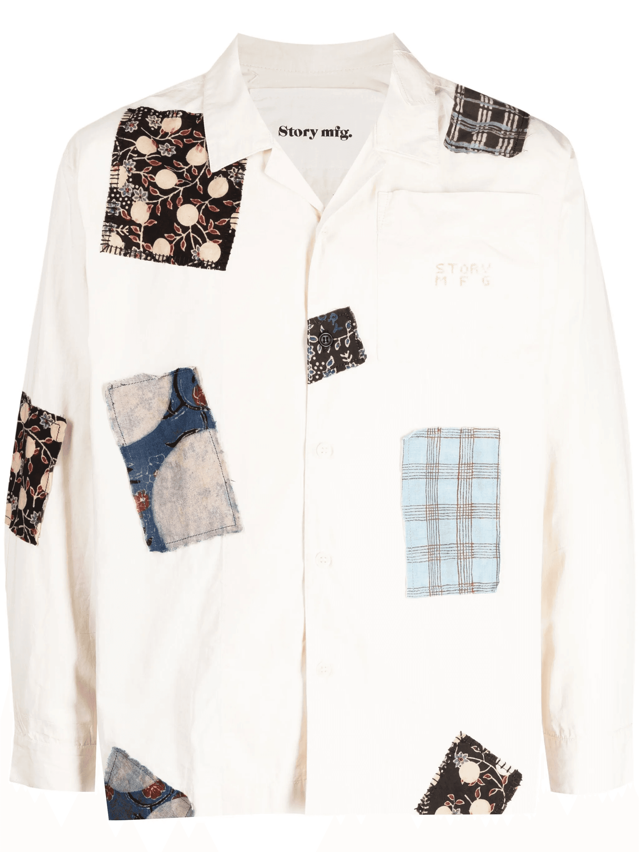 Greetings patchwork cotton shirt - Image 1