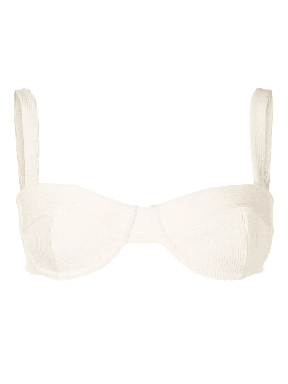 underwire-cup ribbed bikini top - Image 1