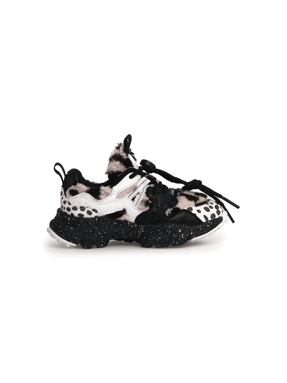 faux-fur panelled sneakers - Image 1