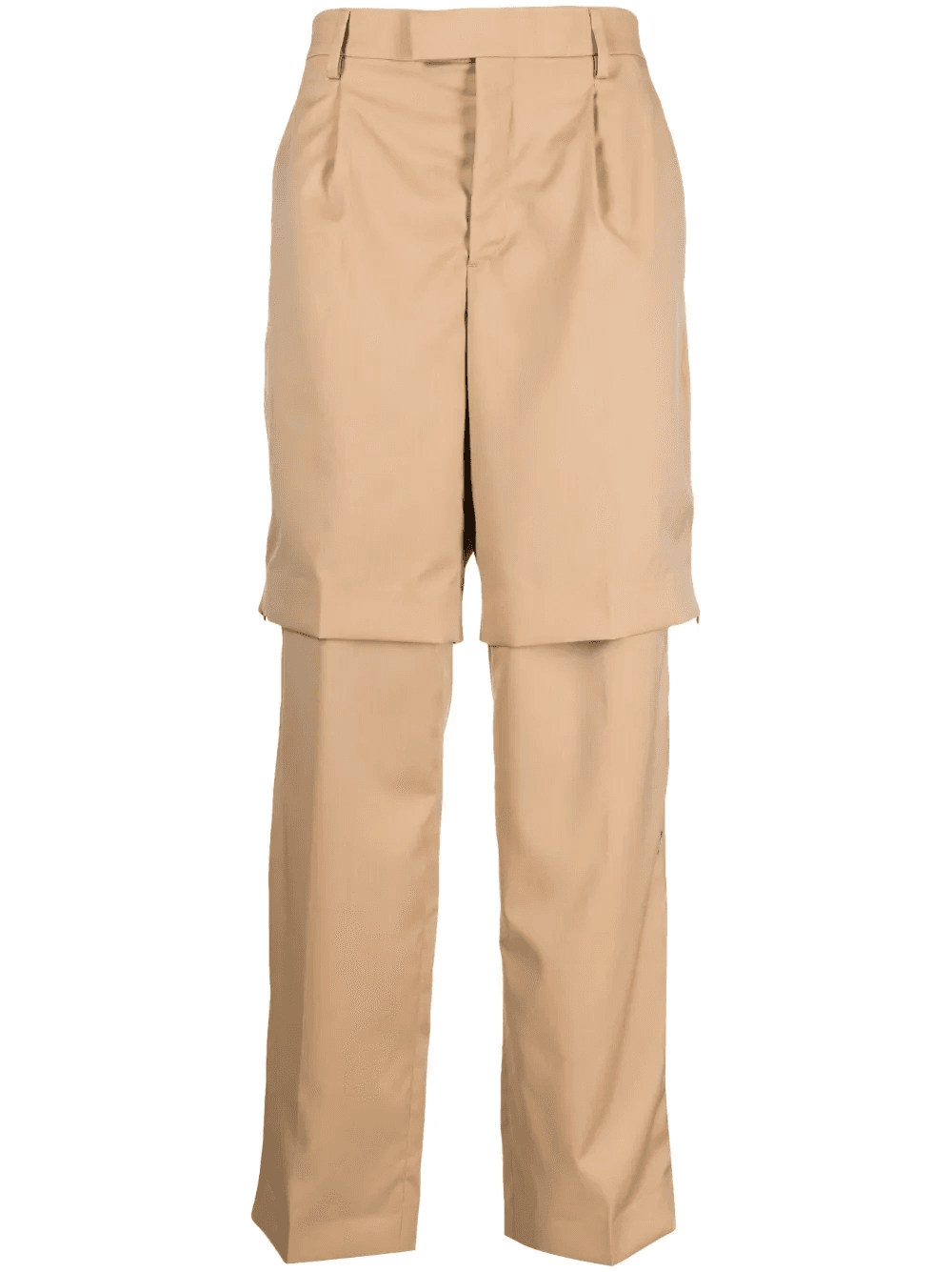 layered straight-leg trousers - Image 1