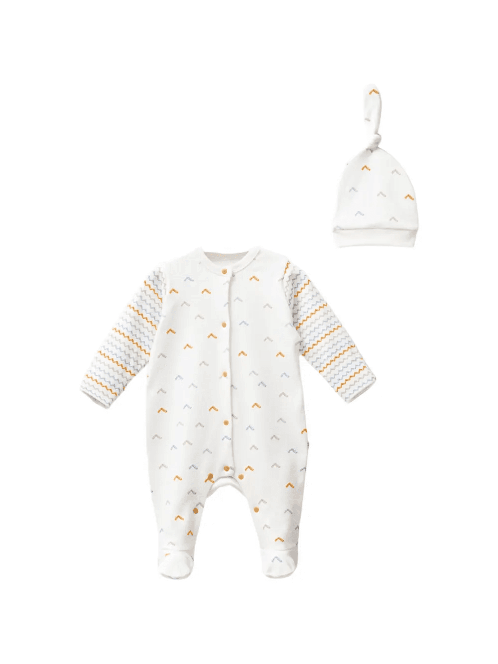 zigzag-print babygrow set - Image 1