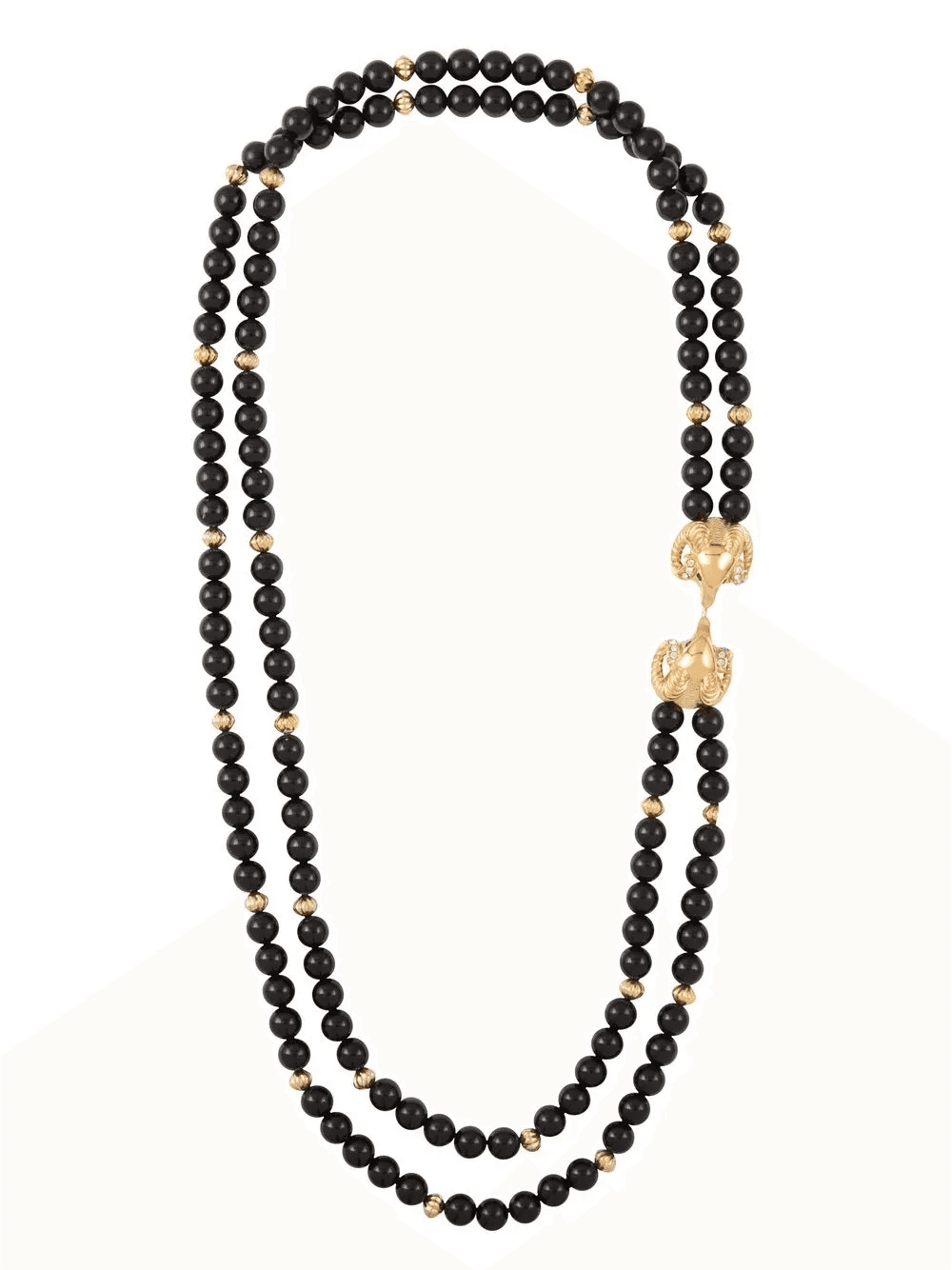 1980s ram-motif beaded necklace - Image 1