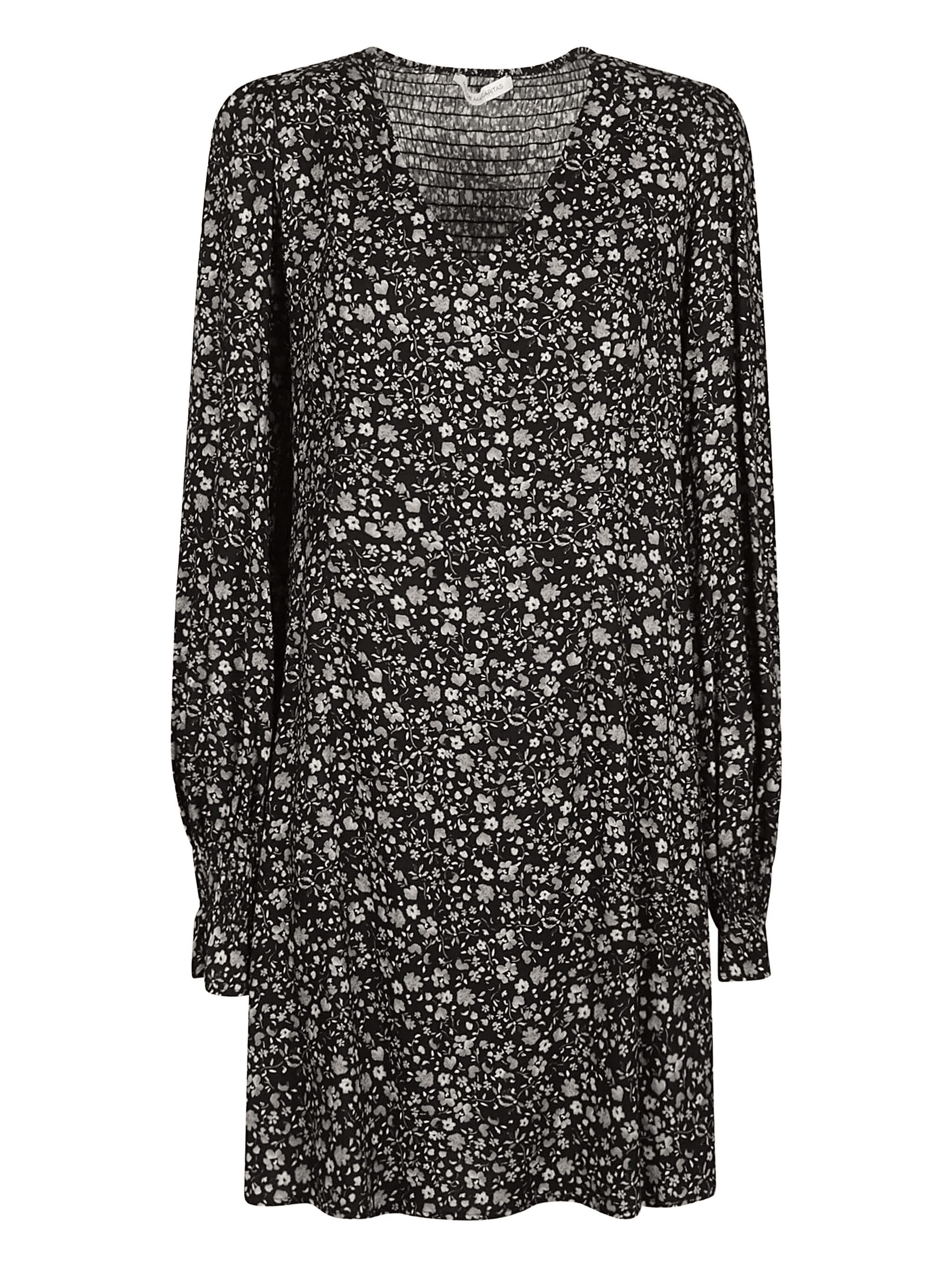 floral-print smocked mini dress - Image 1