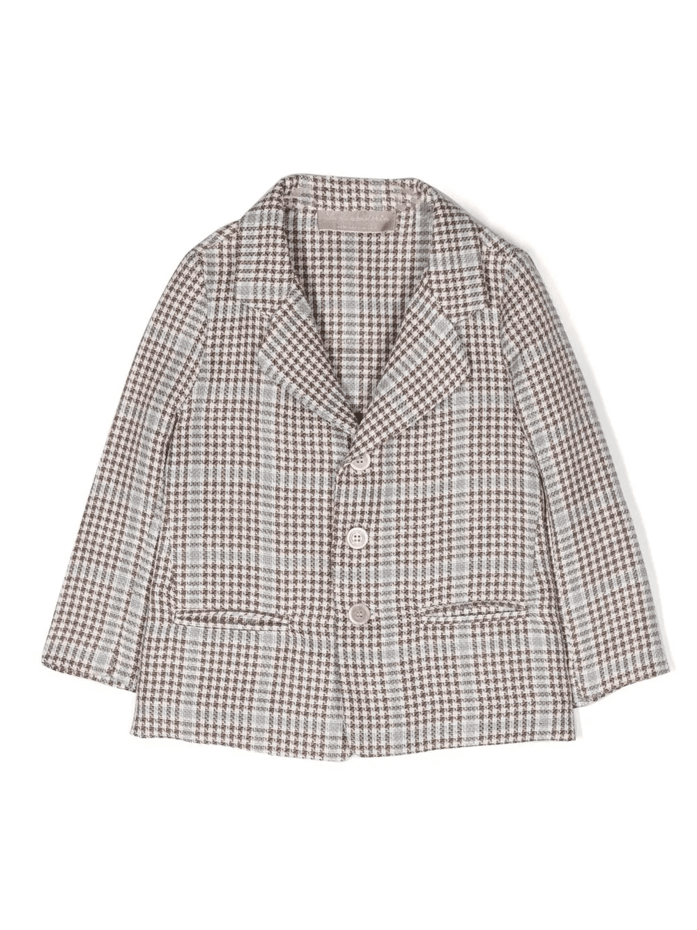 checked single-breasted blazer - Image 1