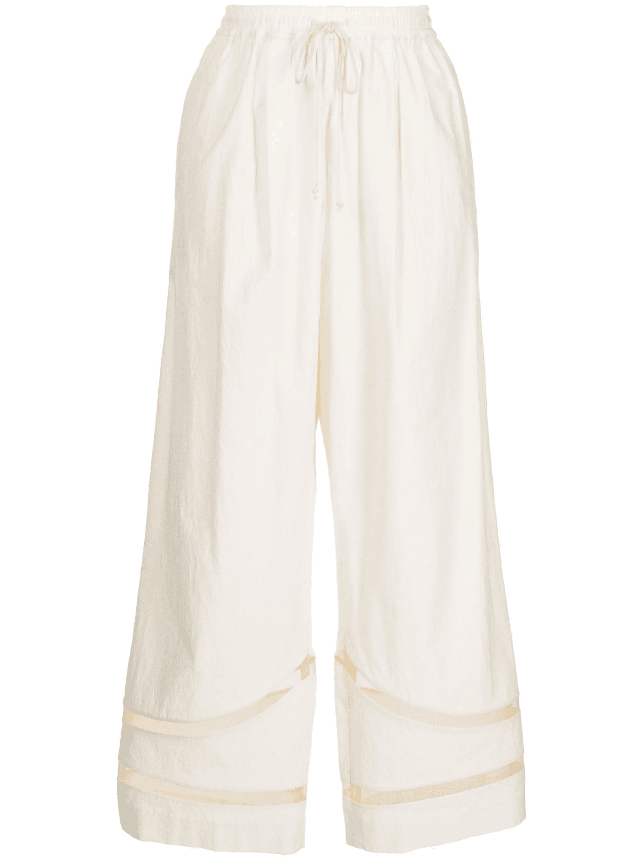 cut-out cotton track pants - Image 1