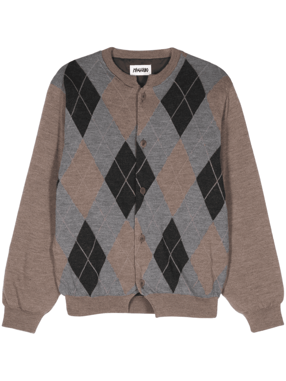argyle-intarsia cardigan - Image 1