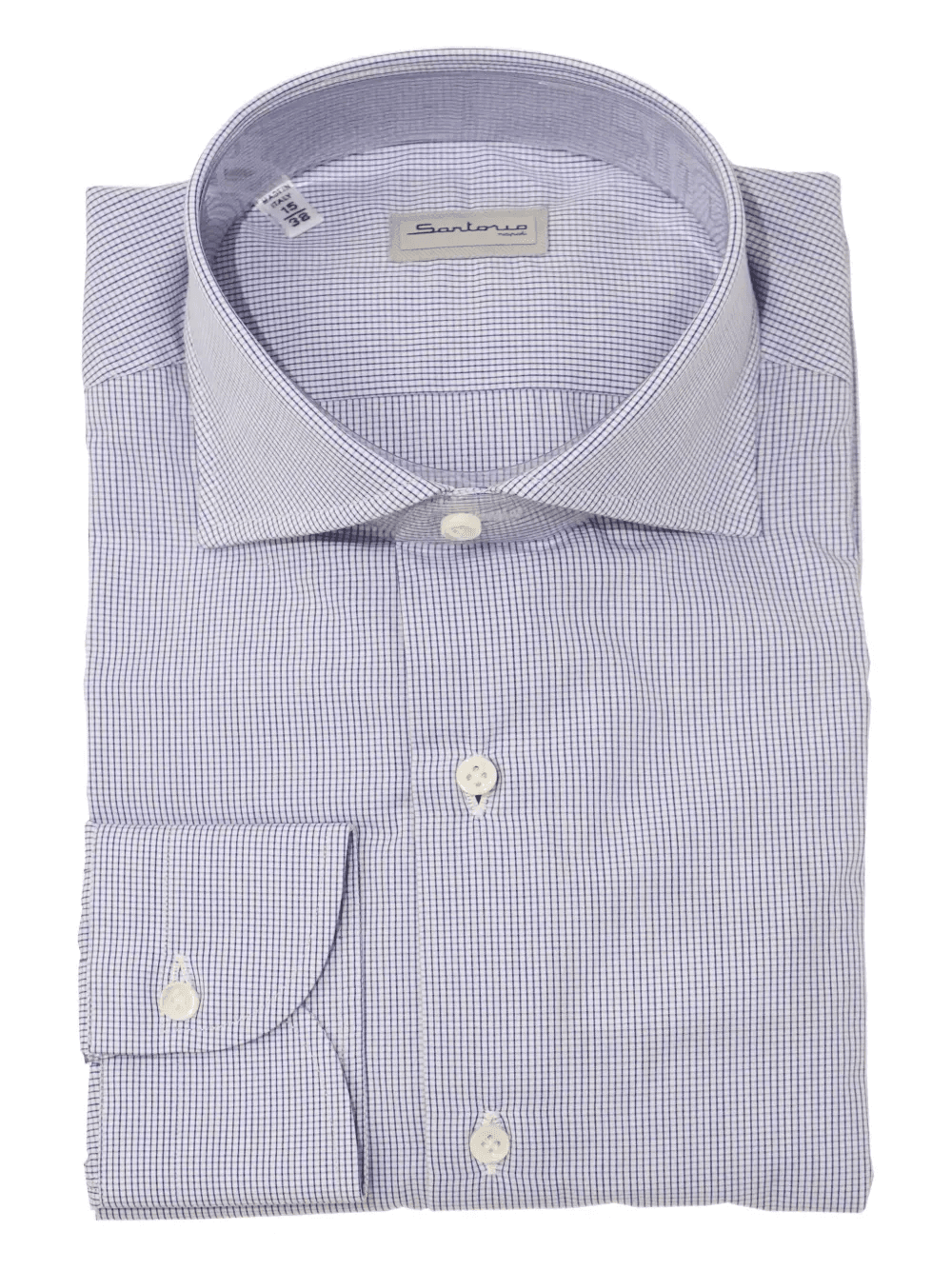 micro-check cotton shirt - Image 1