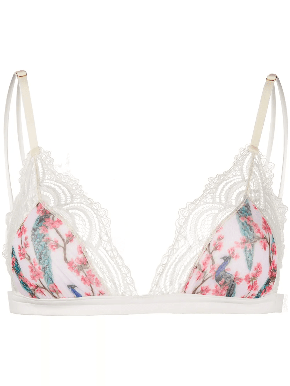 peacock print triangle bra - Image 1