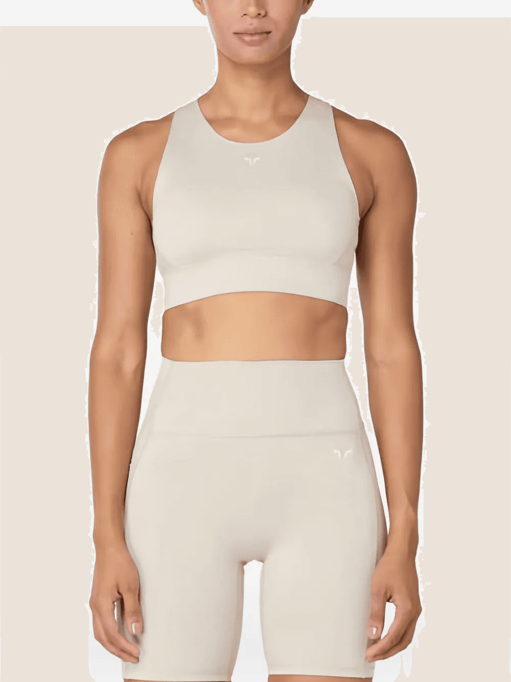 high-coverage racerback cut-out sports bra - Image 1