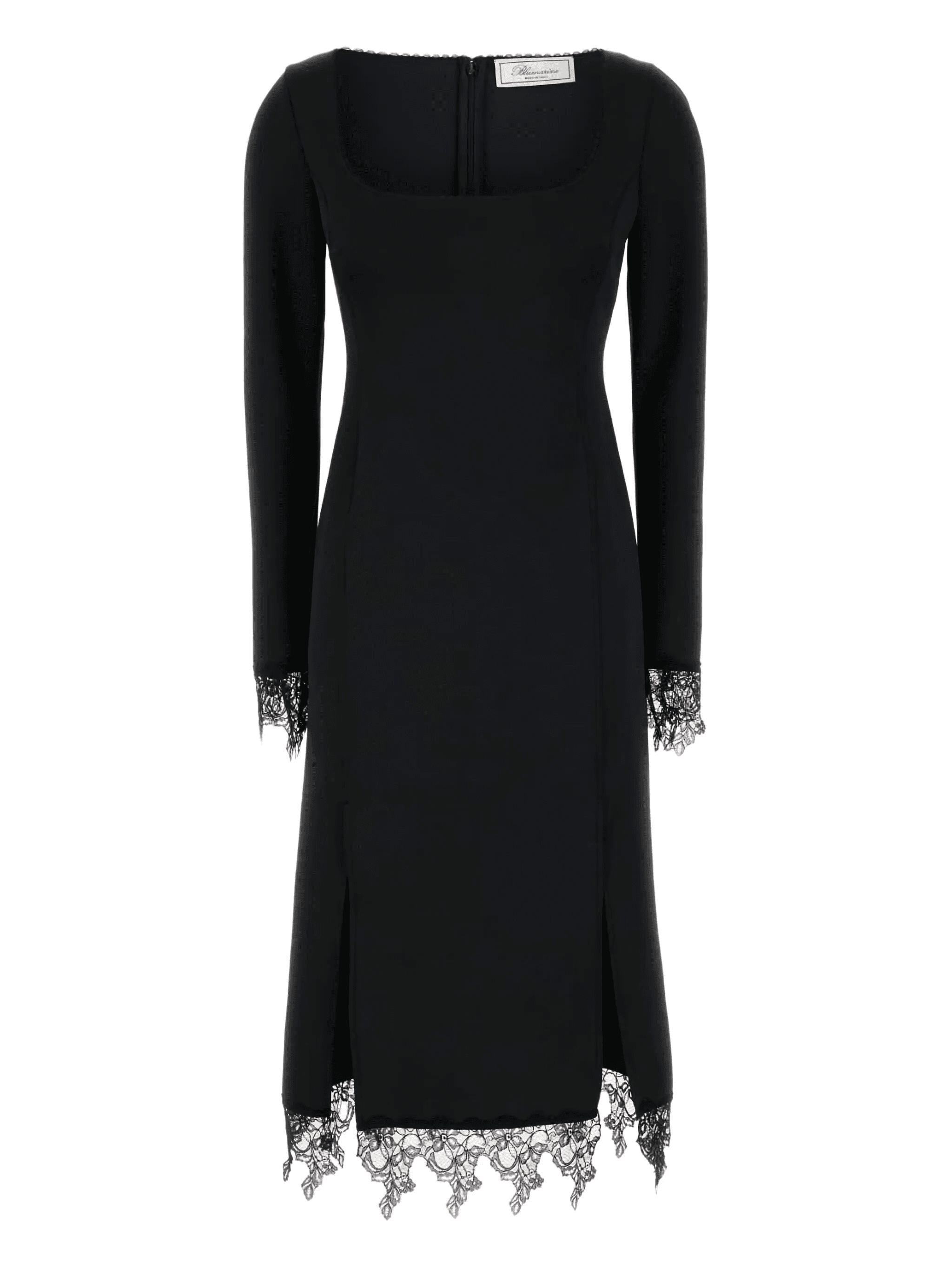 lace-trimmed midi dress - Image 1