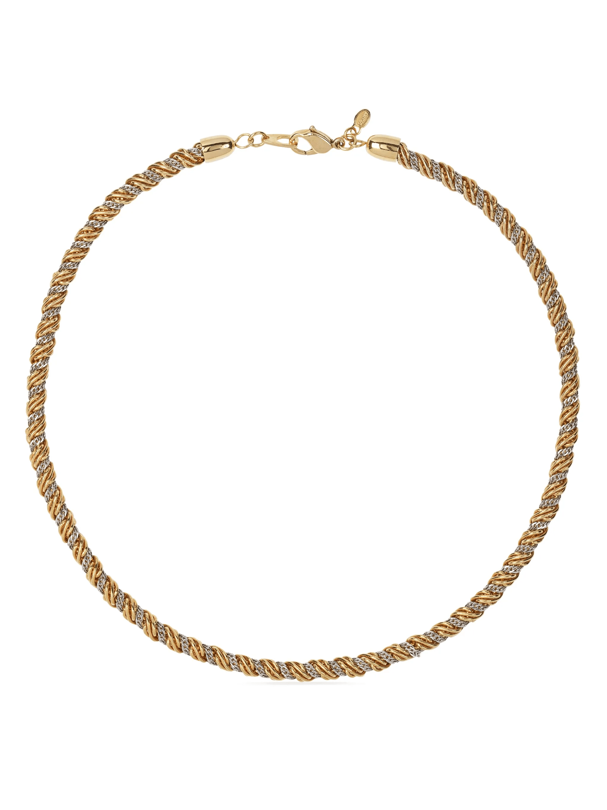 1980s two-tone rope-chain necklace - Image 1