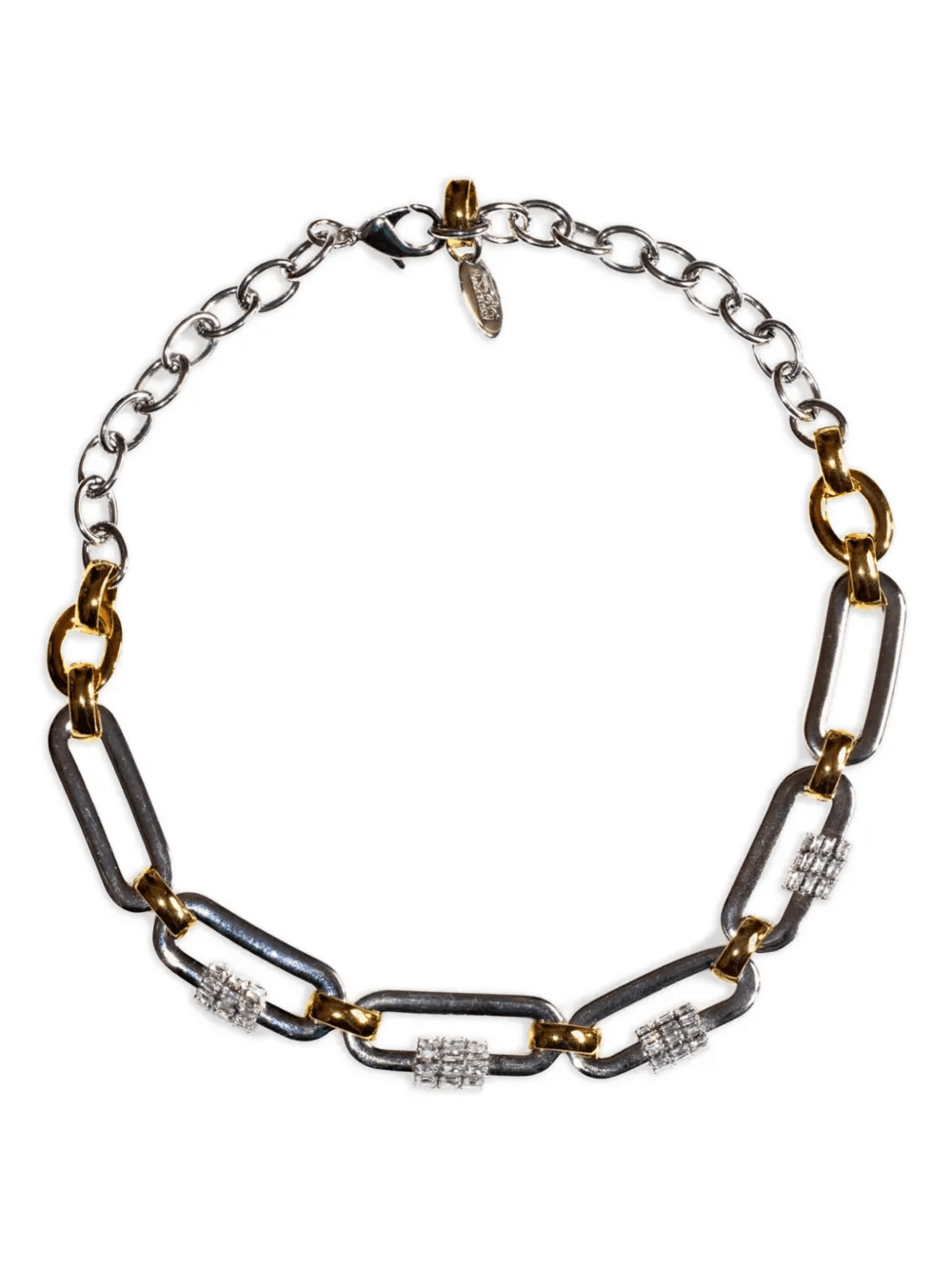 Bijoux rectangle-stone chain necklace - Image 1