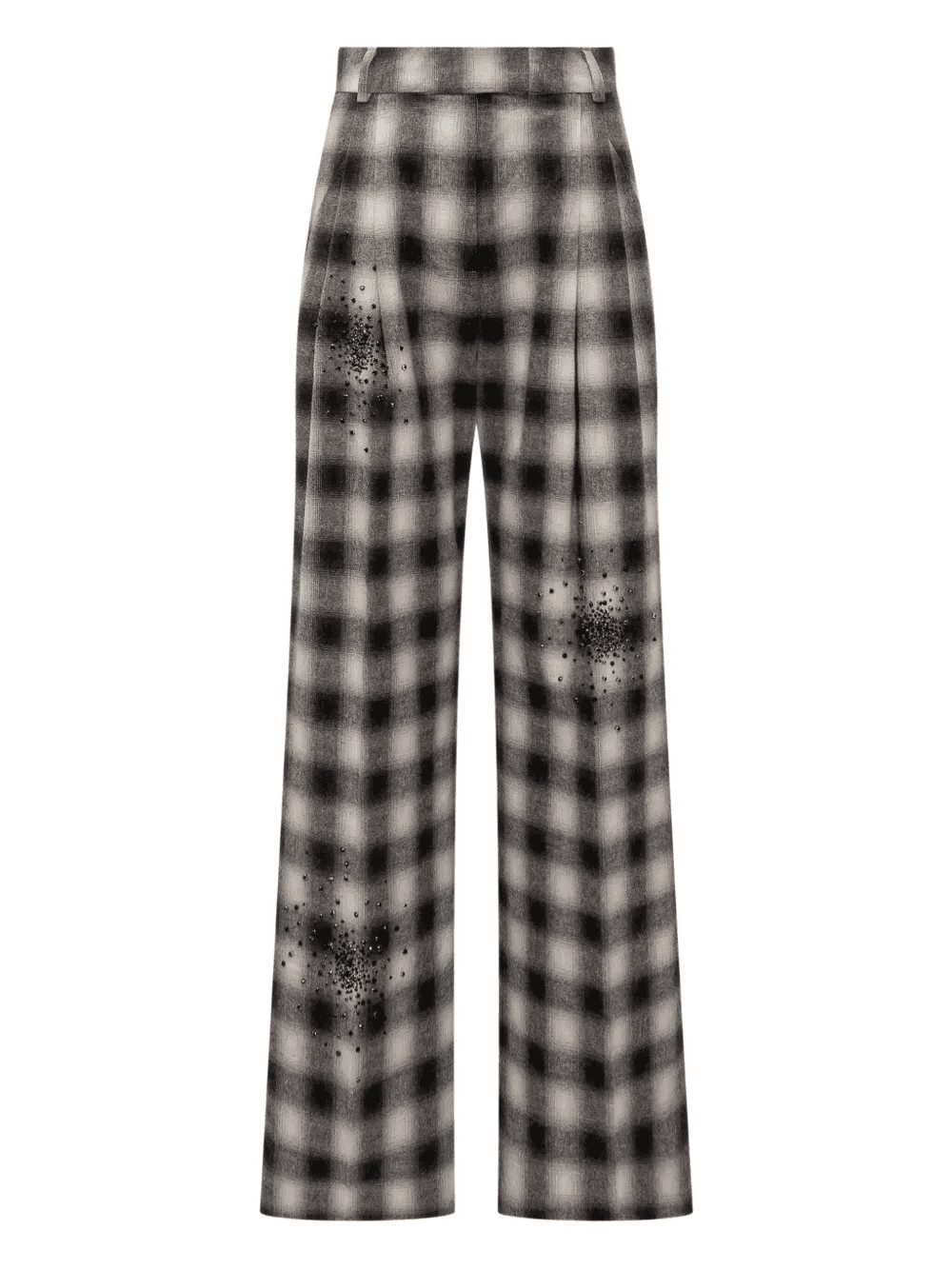 plaid embellished trousers - Image 1