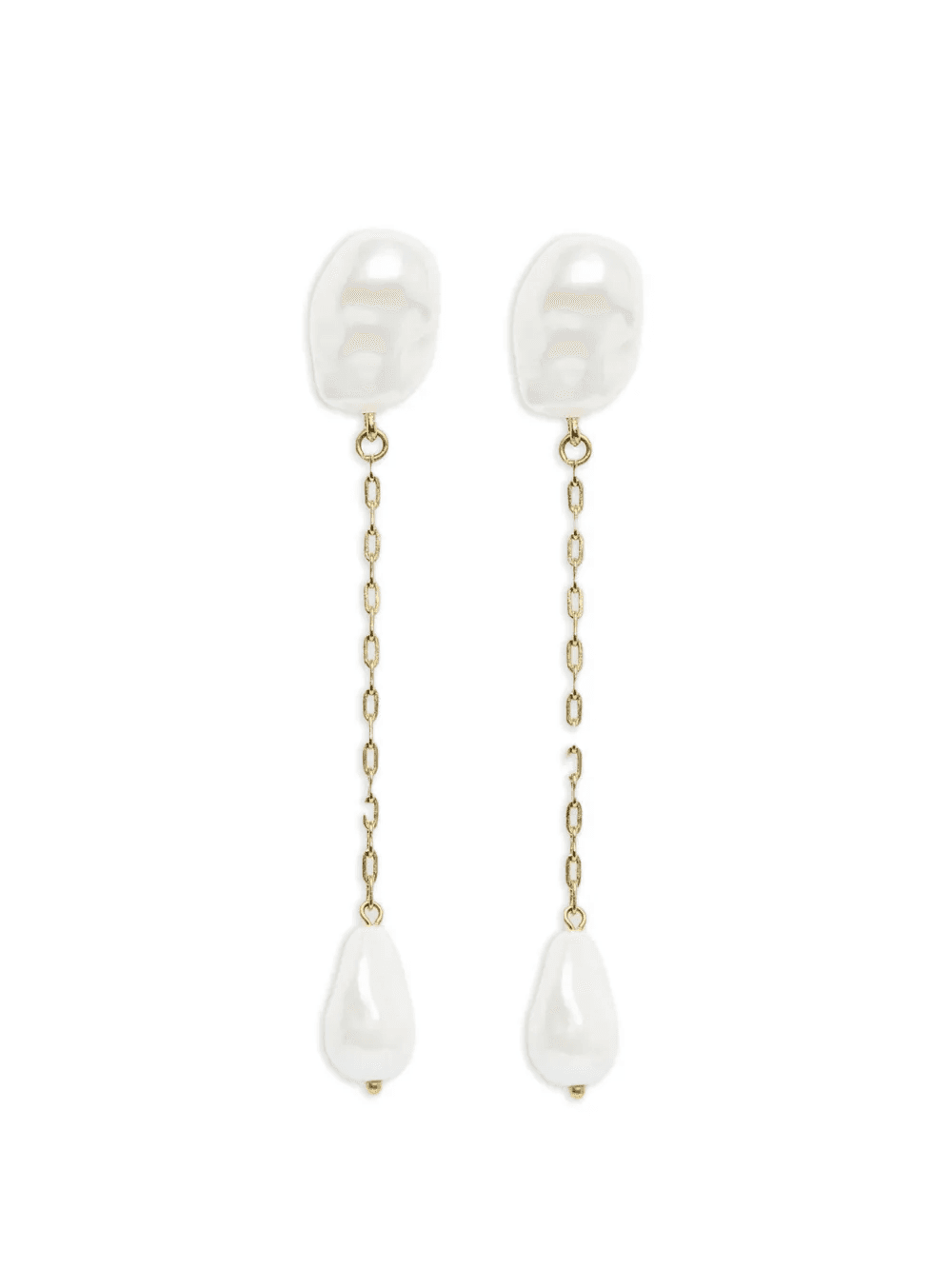 pearl chain earrings - Image 1