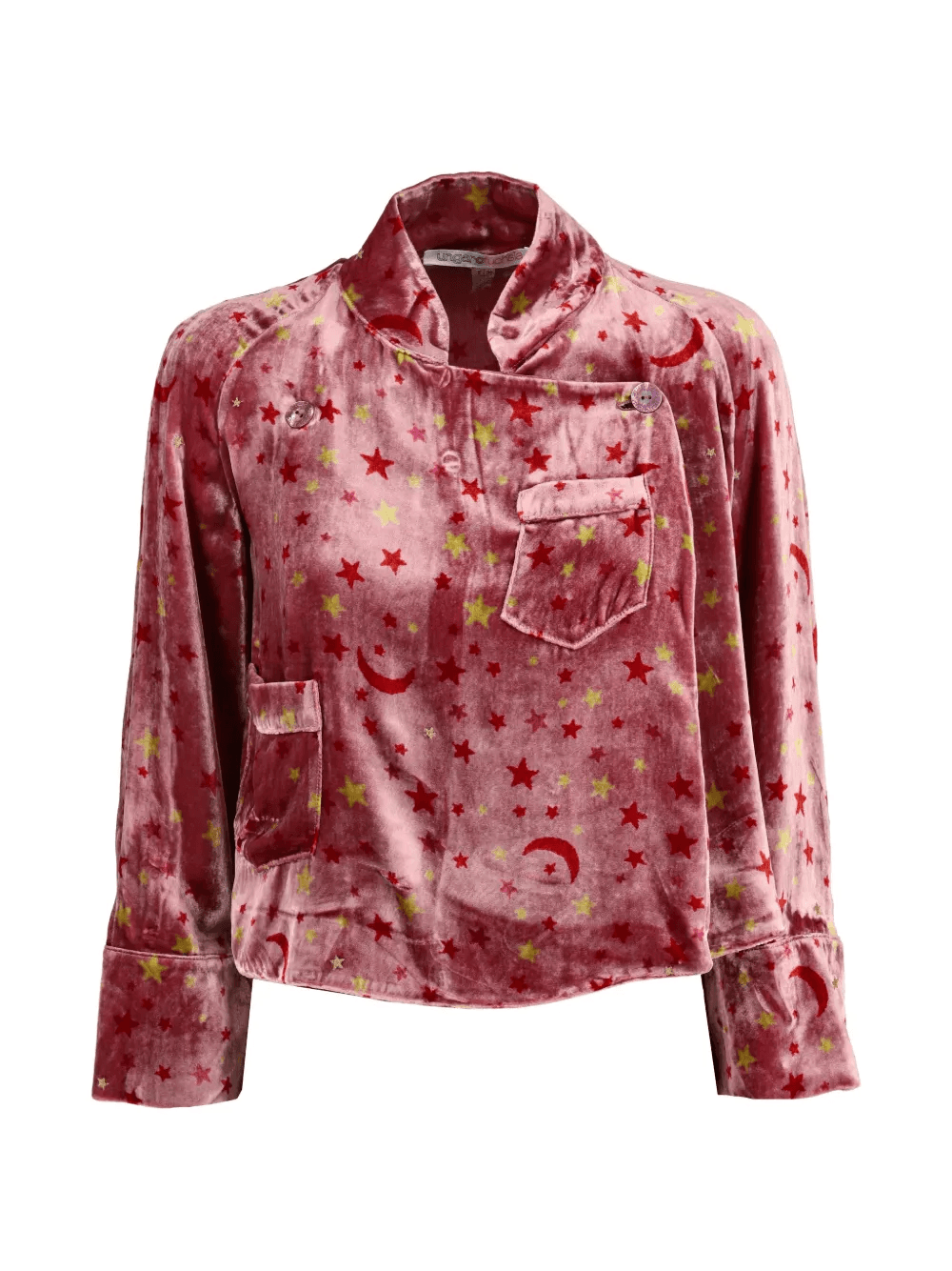 Ungaro Fuchsia velvet cropped top - Image 1