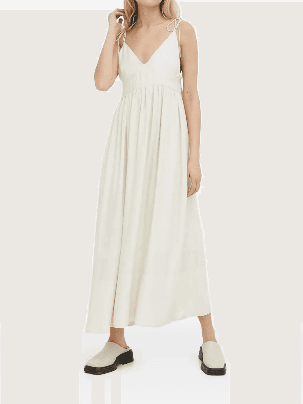 tie-straps midi day dress - Image 1
