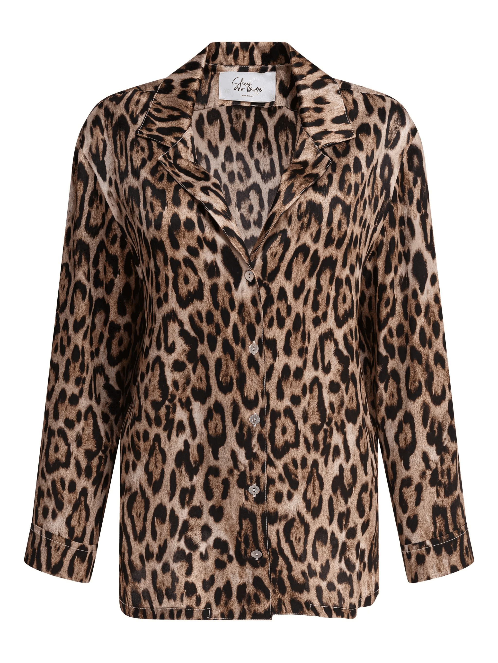 leopard-print button-down blouse - Image 1
