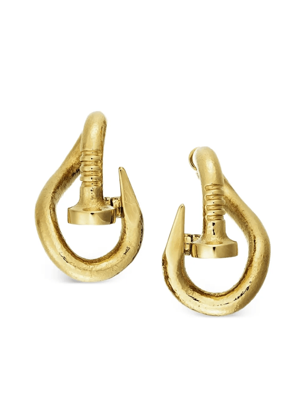 18kt yellow gold Bent Nail earrings - Image 1