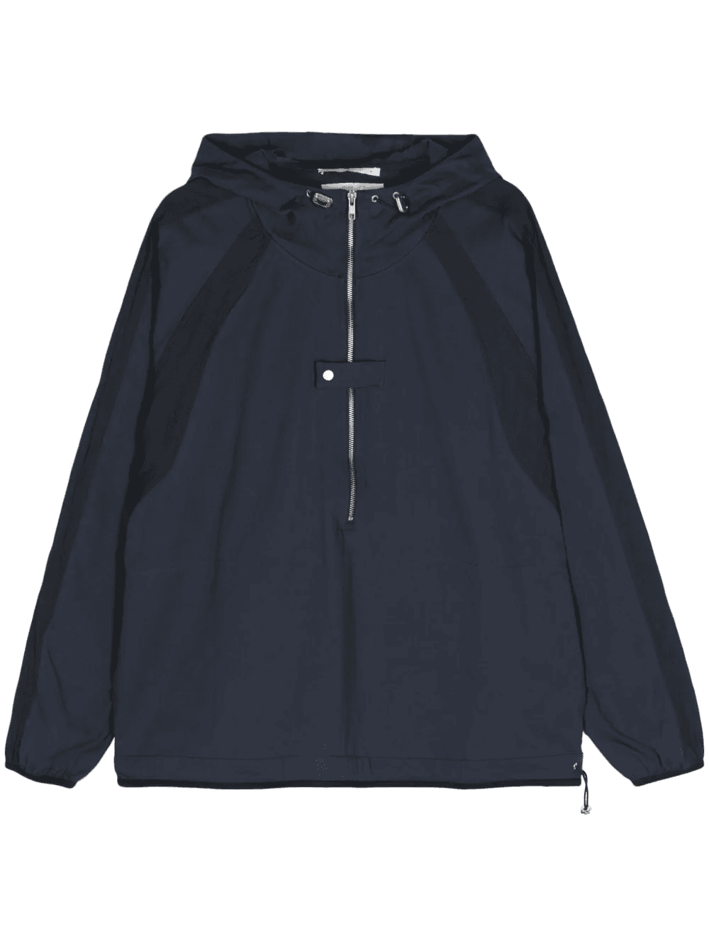 twill-weave half-zip hoodie - Image 1