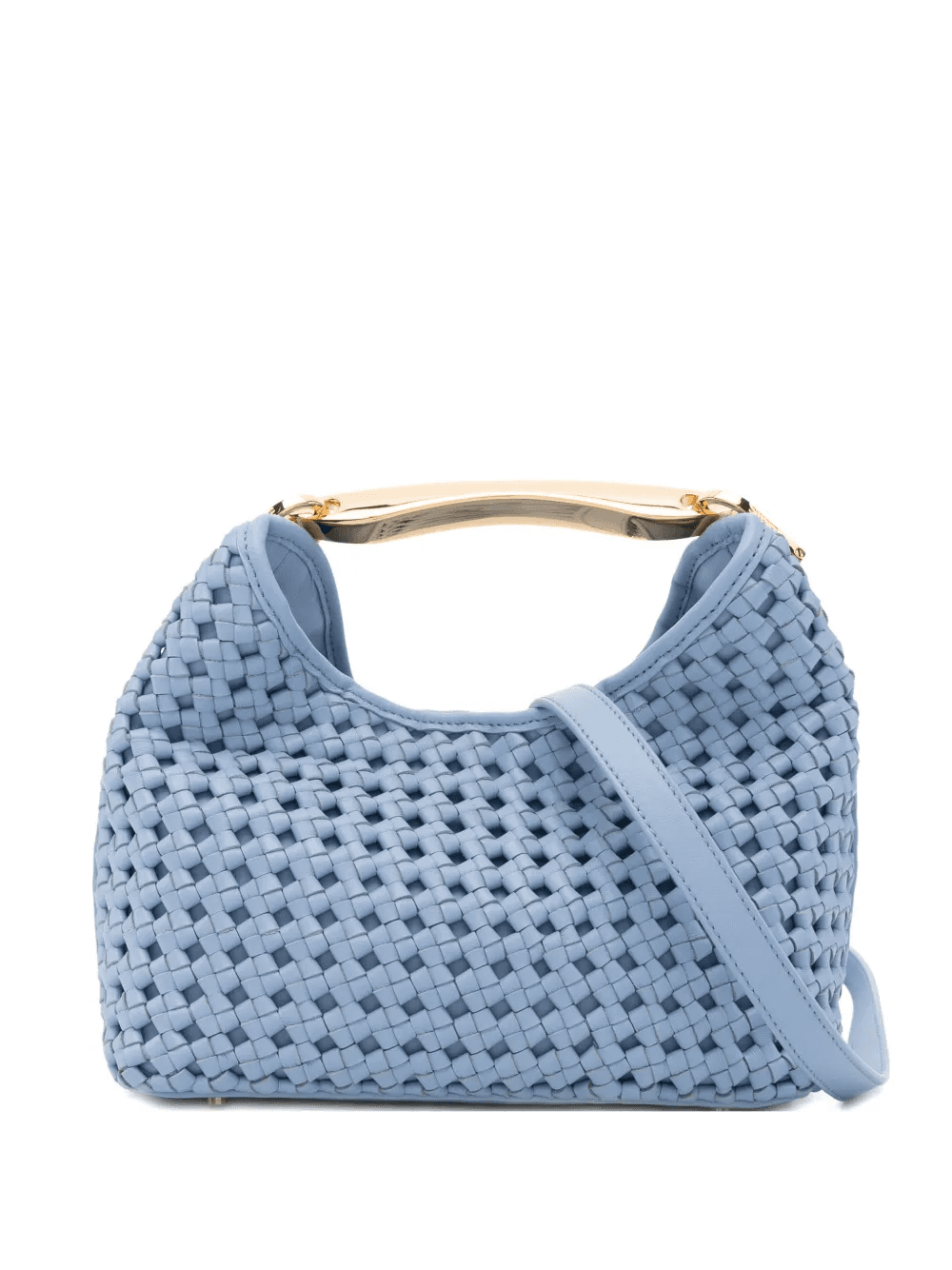 Boomerang woven top handle tote bag - Image 1