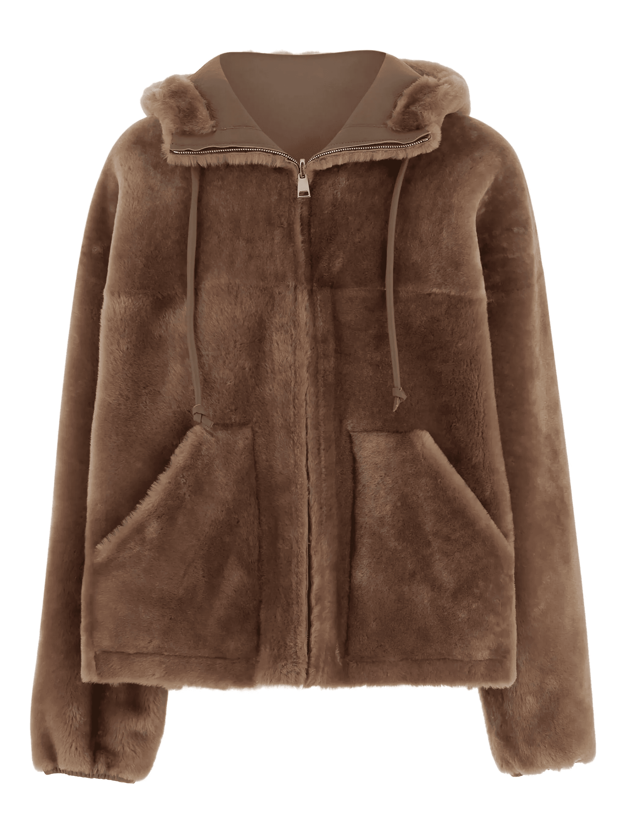 hooded shearling jacket - Image 1