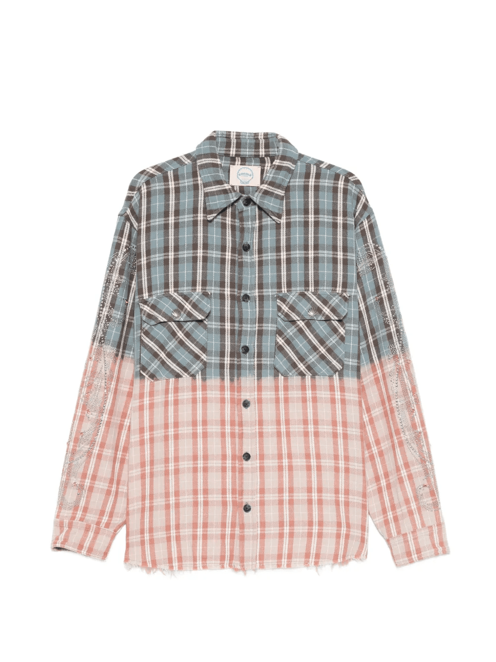 patterned flannel overshirt - Image 1