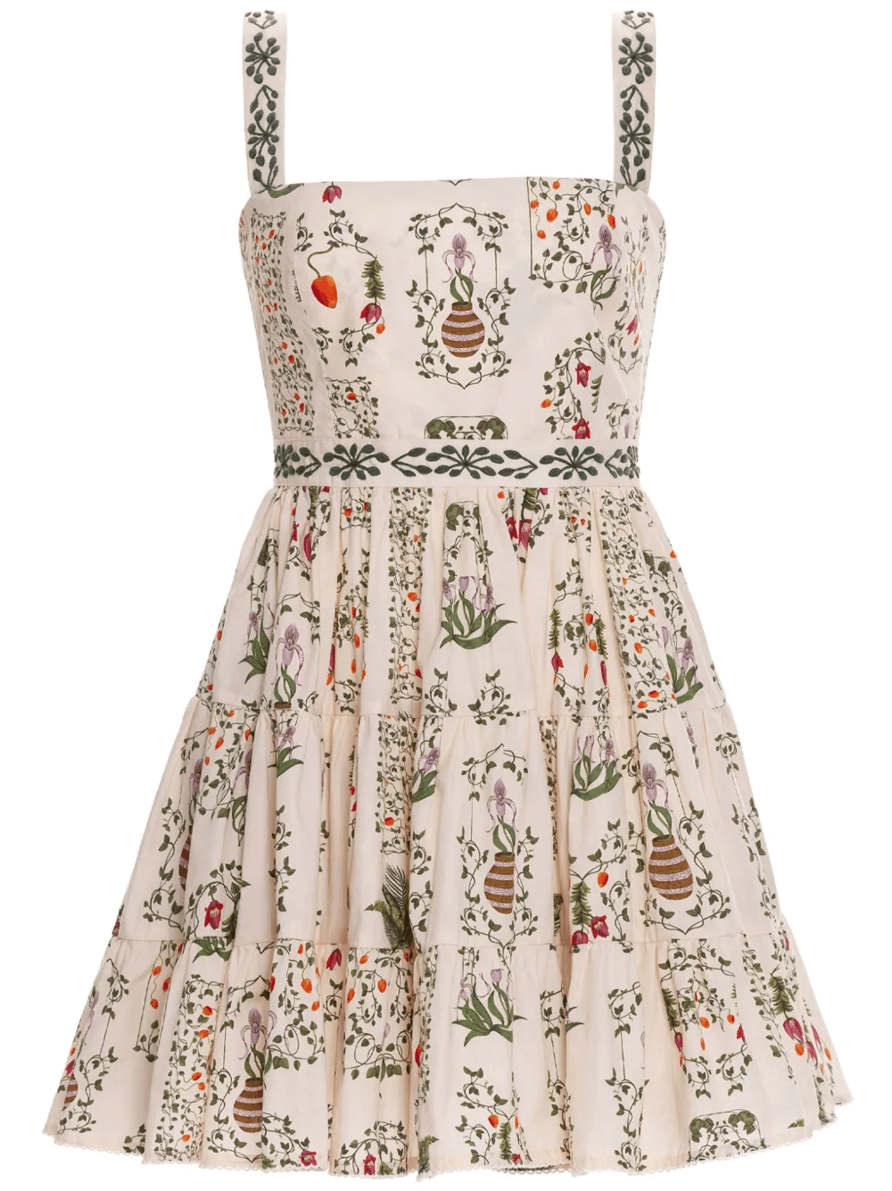 Lima Bouquet hand-embroidered mini dress - Image 1