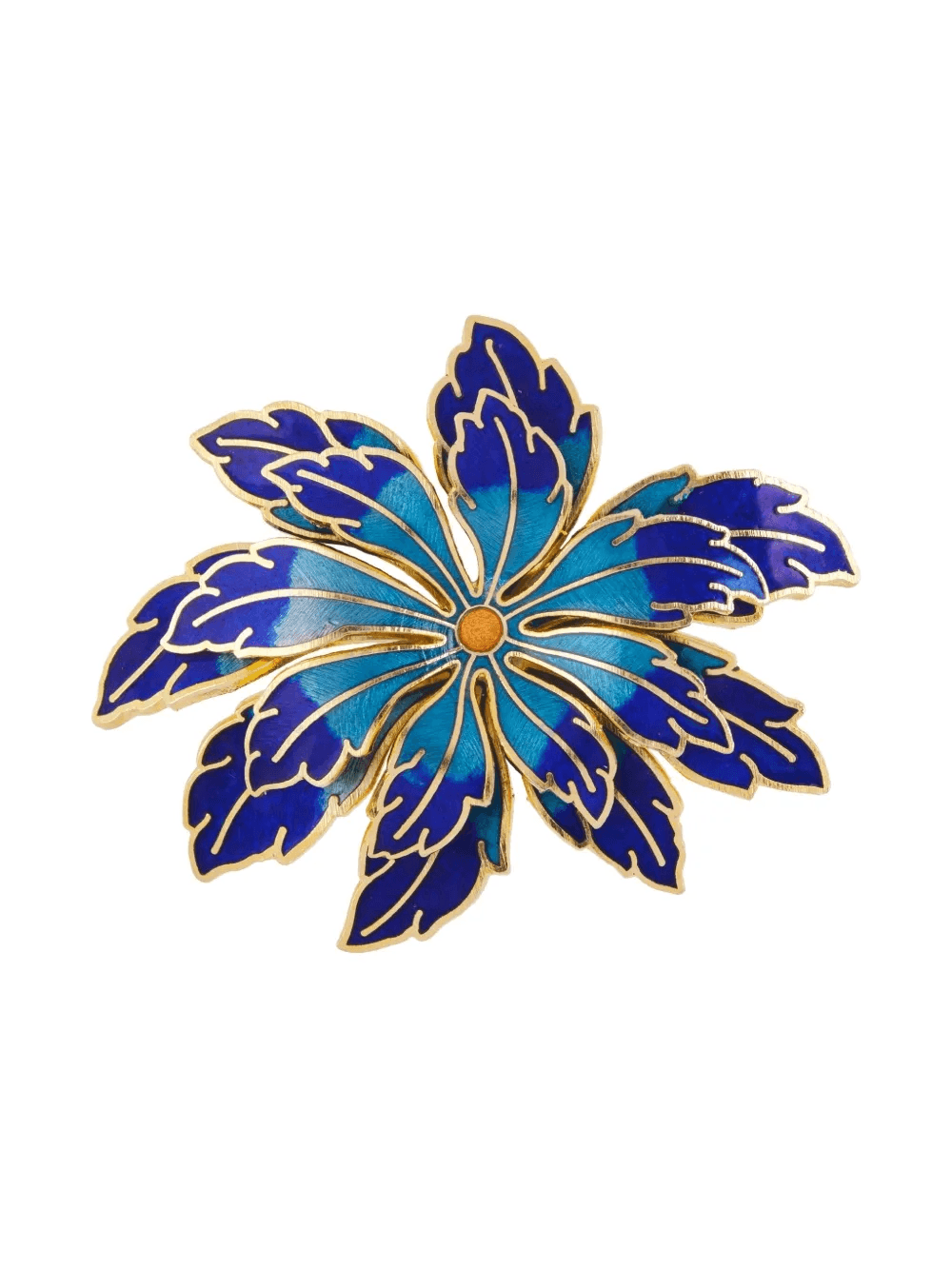 1980s lotus-flower brooch - Image 1