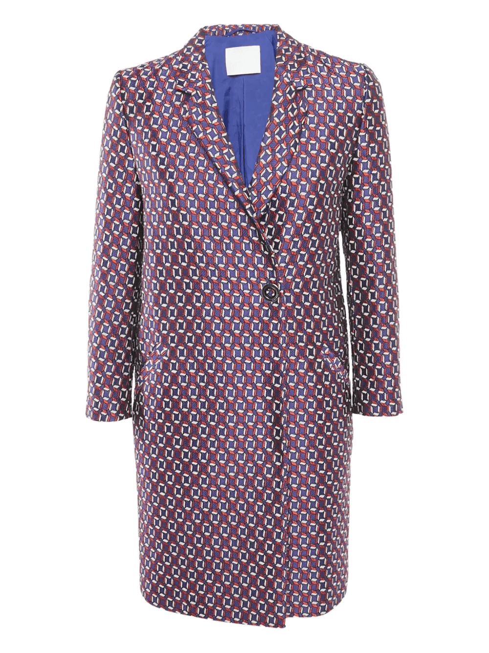 2010s geometric-print coat - Image 1
