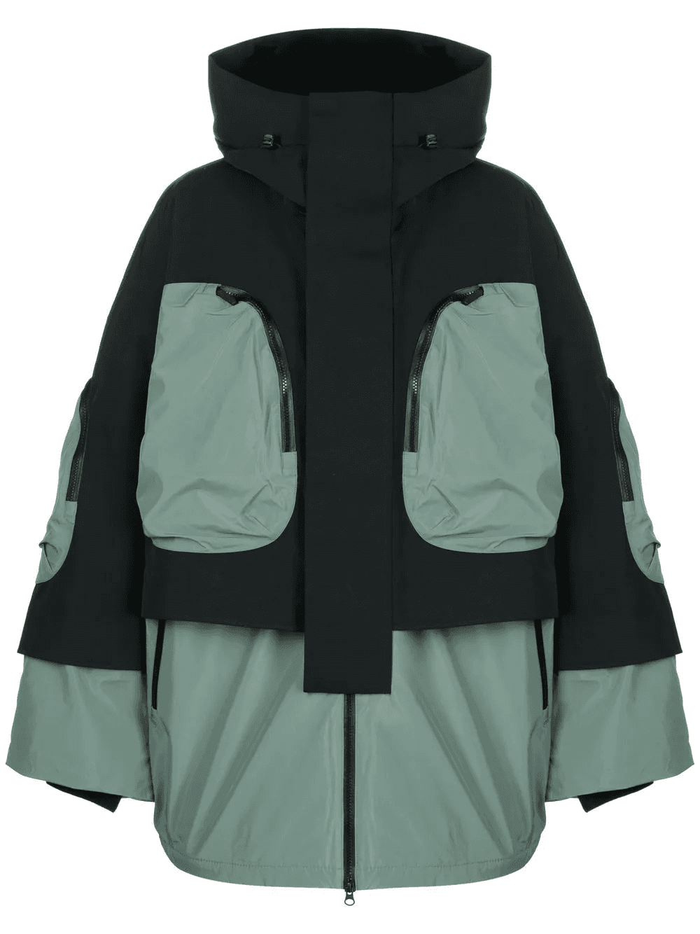 zip-up padded down jacket - Image 1