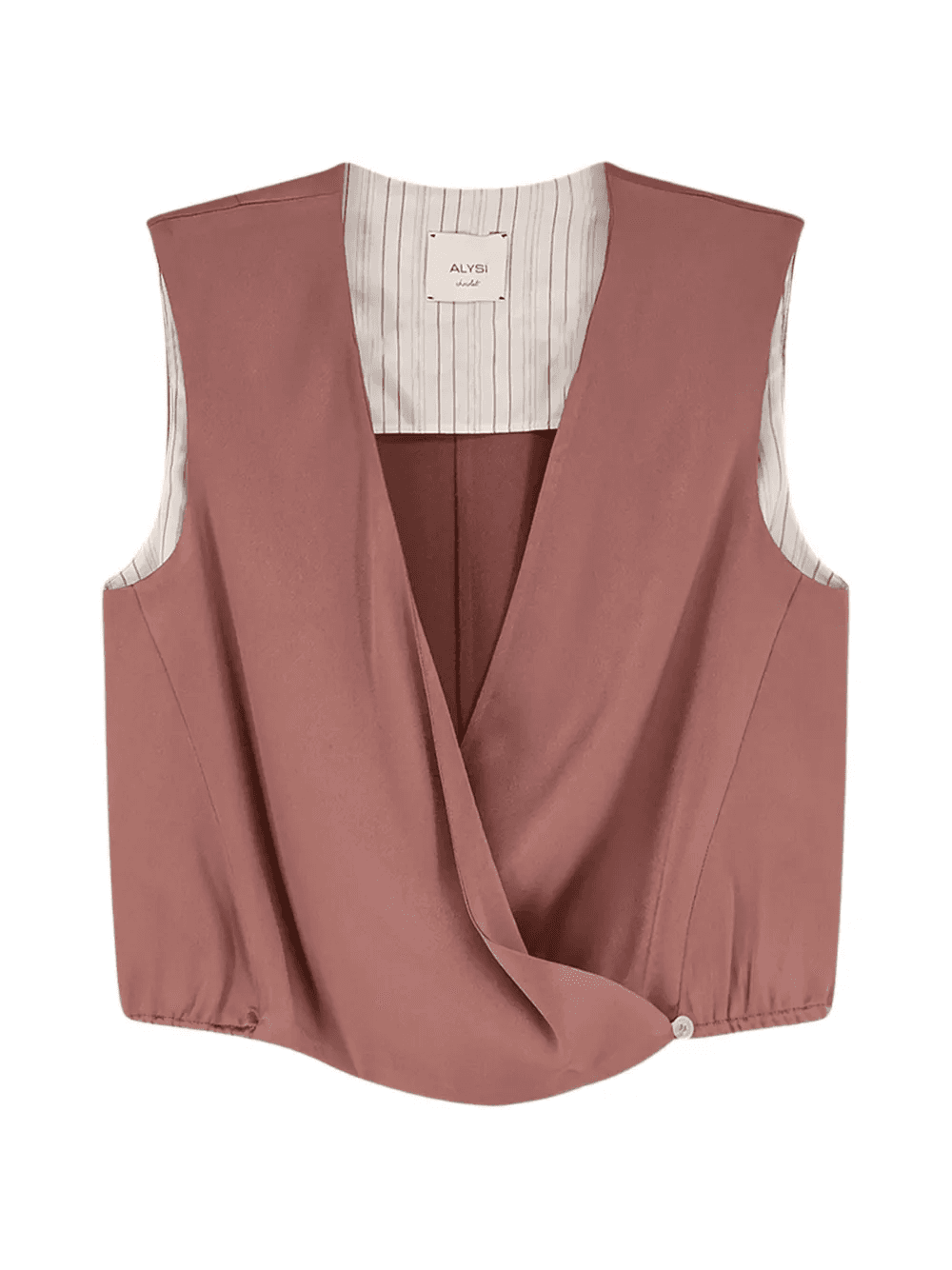 V-neck satin top - Image 1