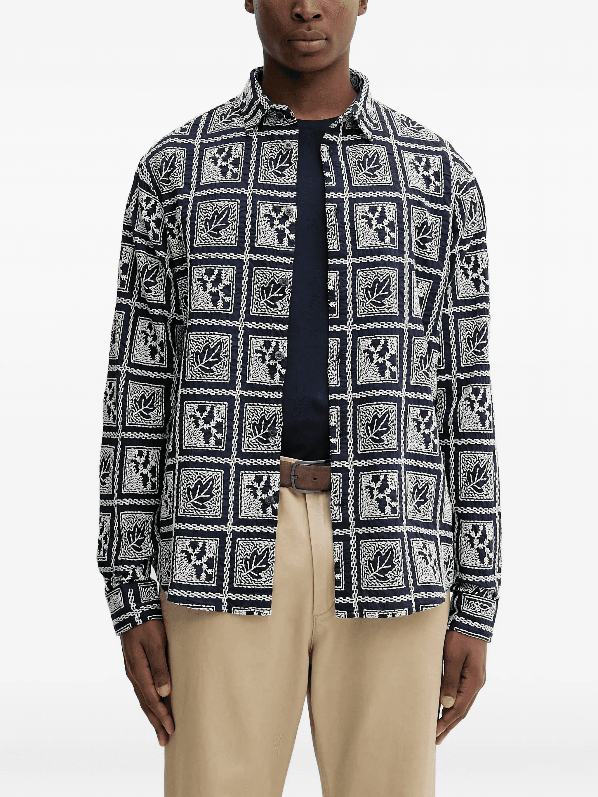 leaf patterned shirt - Image 1