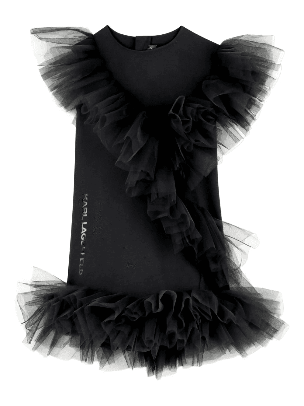 ruffled tulle-trim dress - Image 1