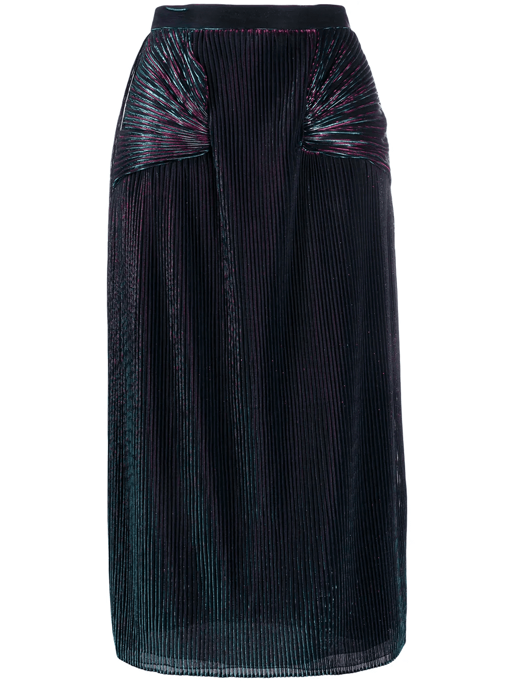 metallic sheen pleated skirt - Image 1