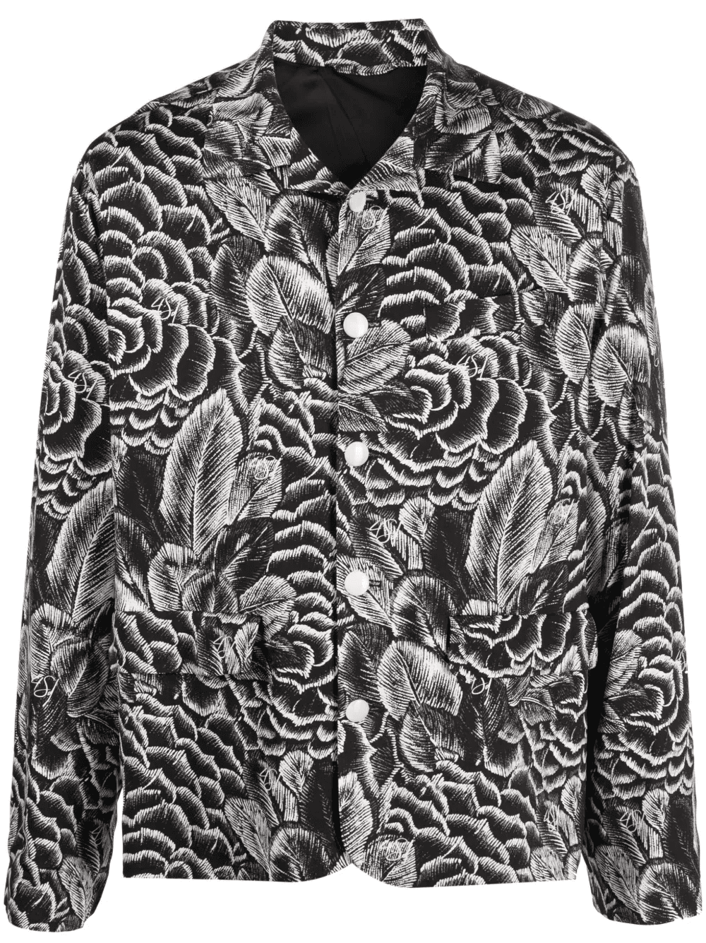 floral-print long-sleeve shirt - Image 1