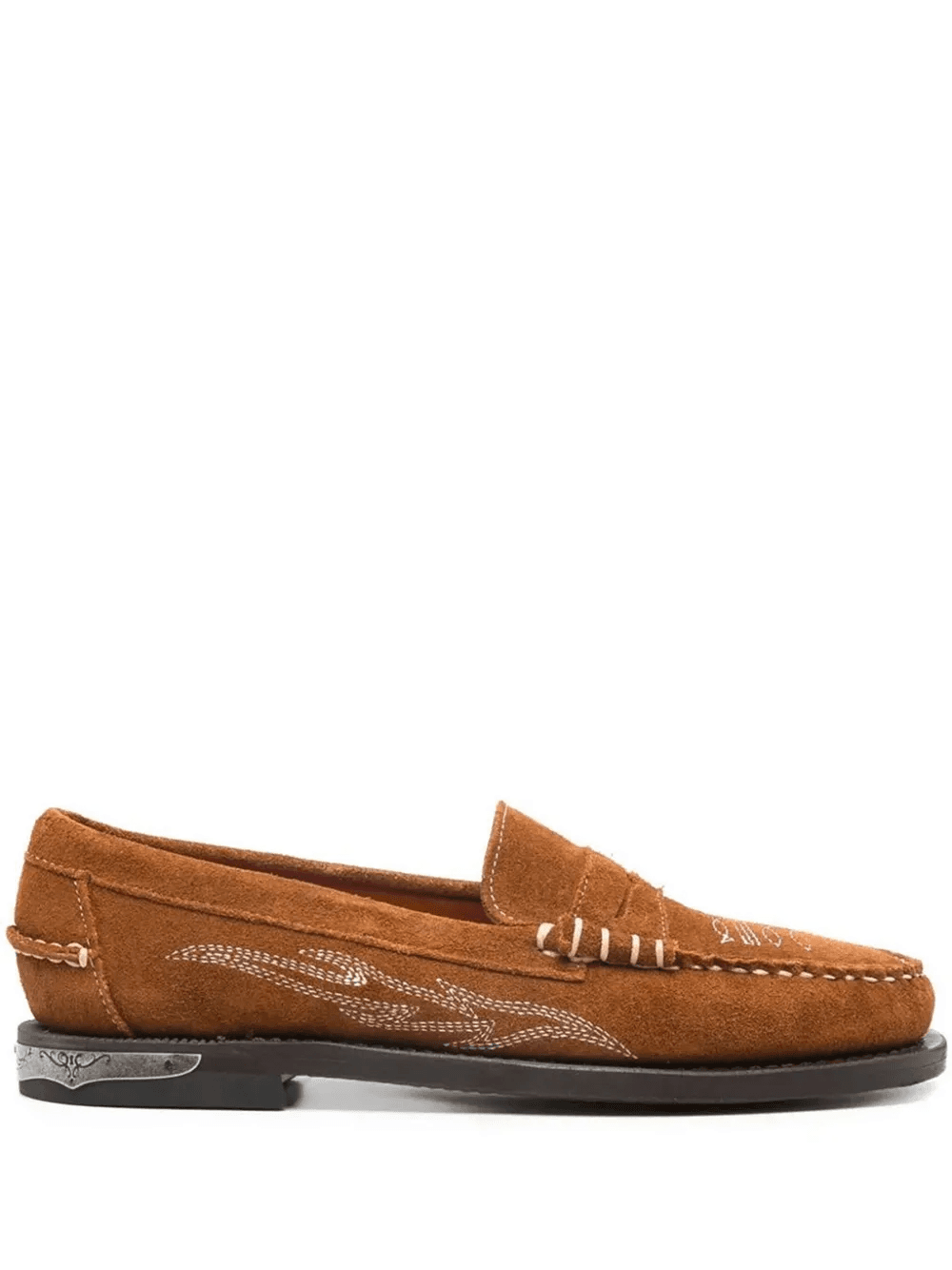 embroidered suede loafers - Image 1