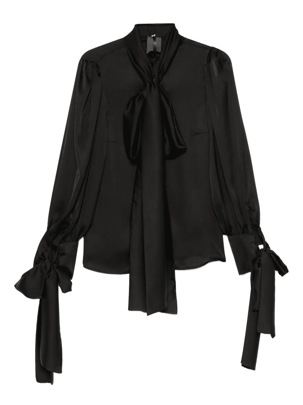 bow-tie silk blouse - Image 1