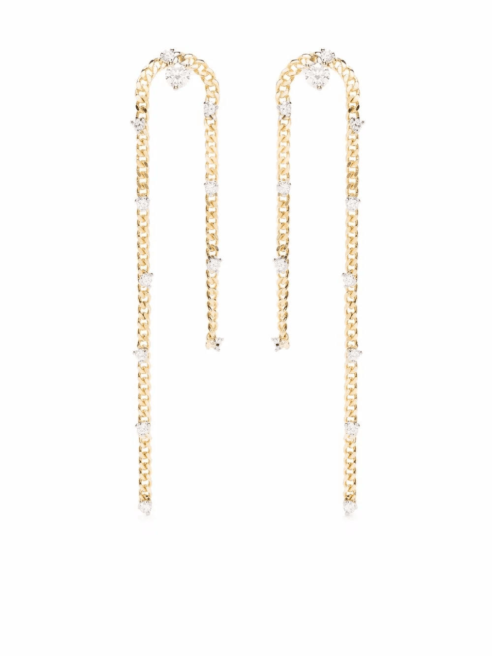 18kt yellow gold Unchain My Art diamond earrings - Image 1