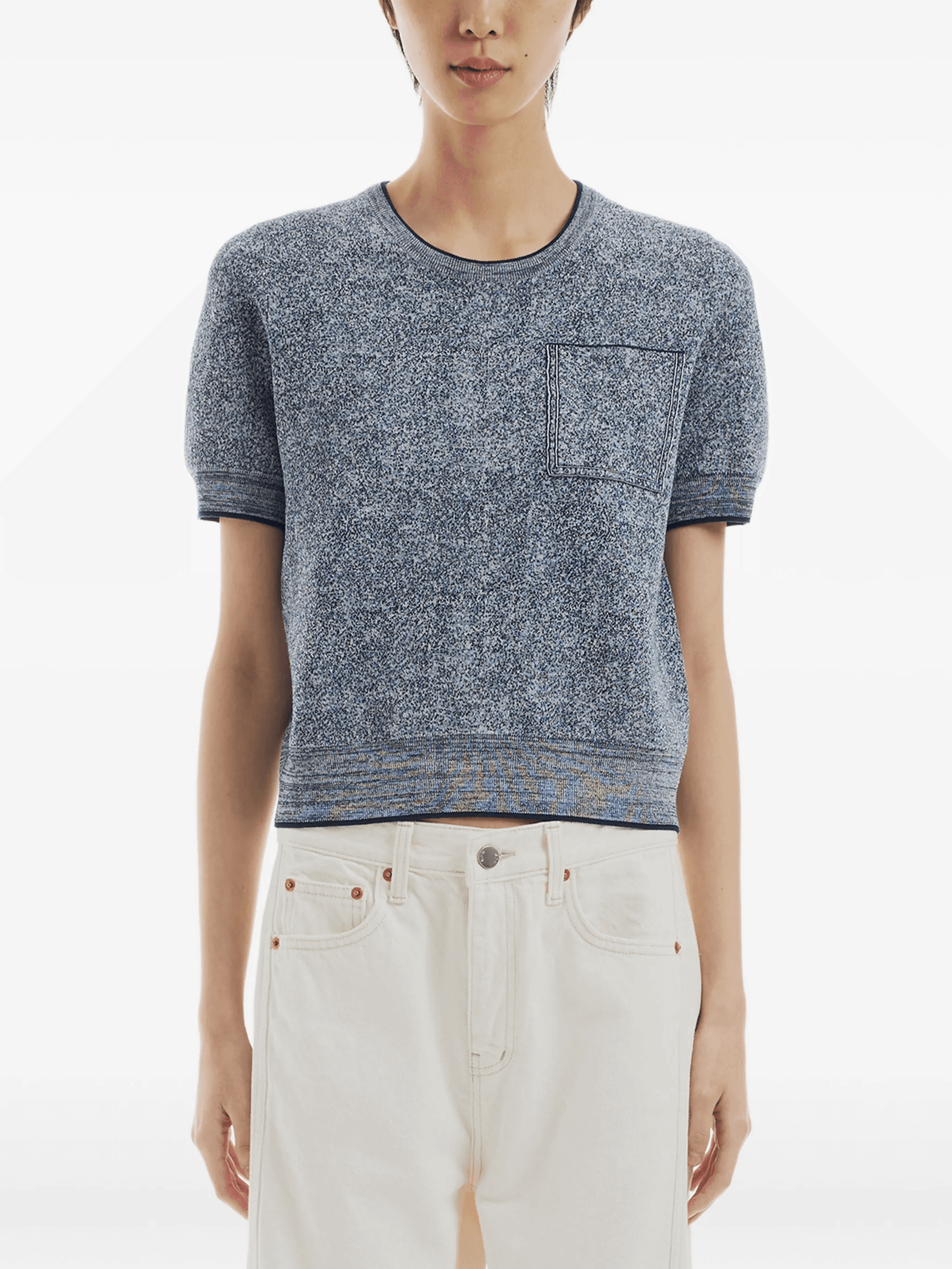 crew-neck chest-pocket T-shirt - Image 1