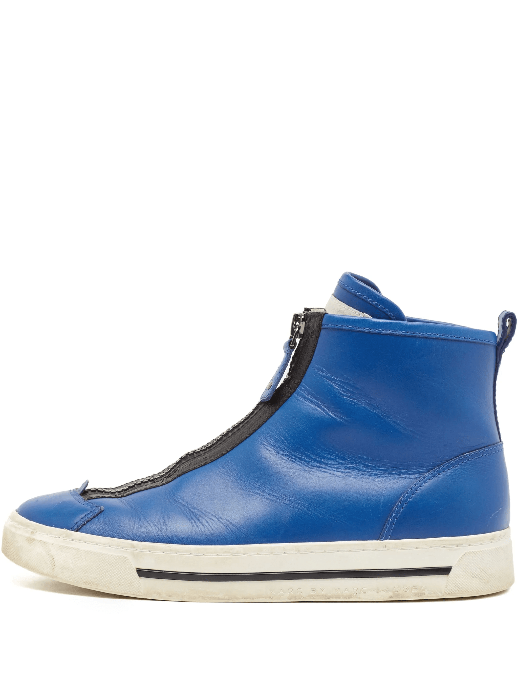 pre-owned zip-up high-top trainers - Image 1