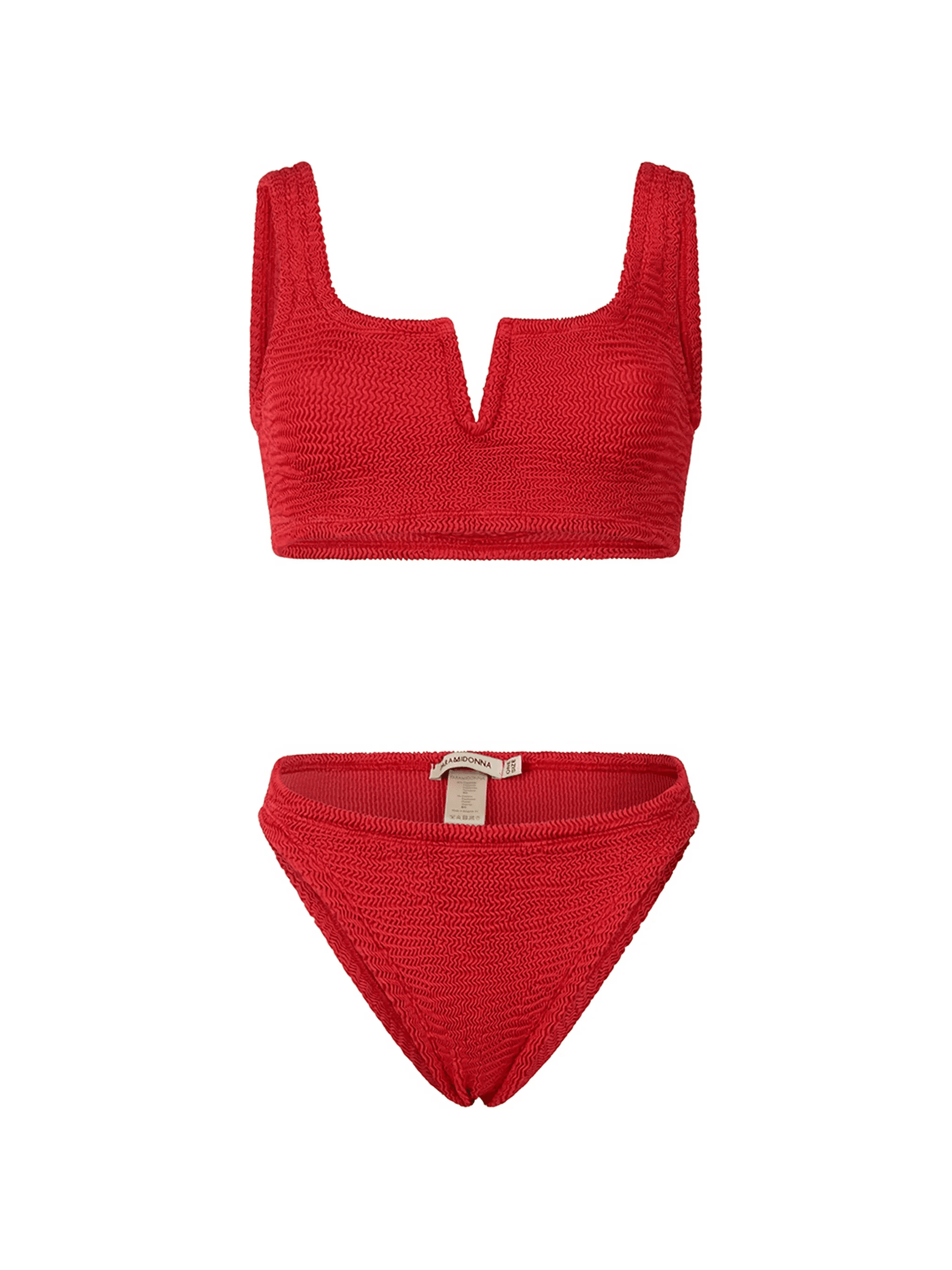 Serena V-neck textured bikini - Image 1