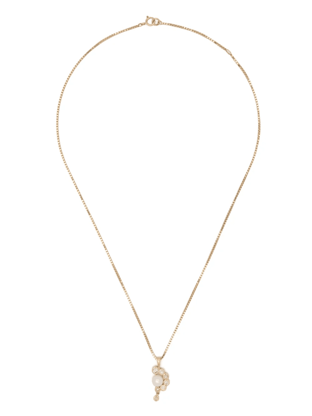 9K yellow gold Martha Nº2 diamond necklace - Image 1