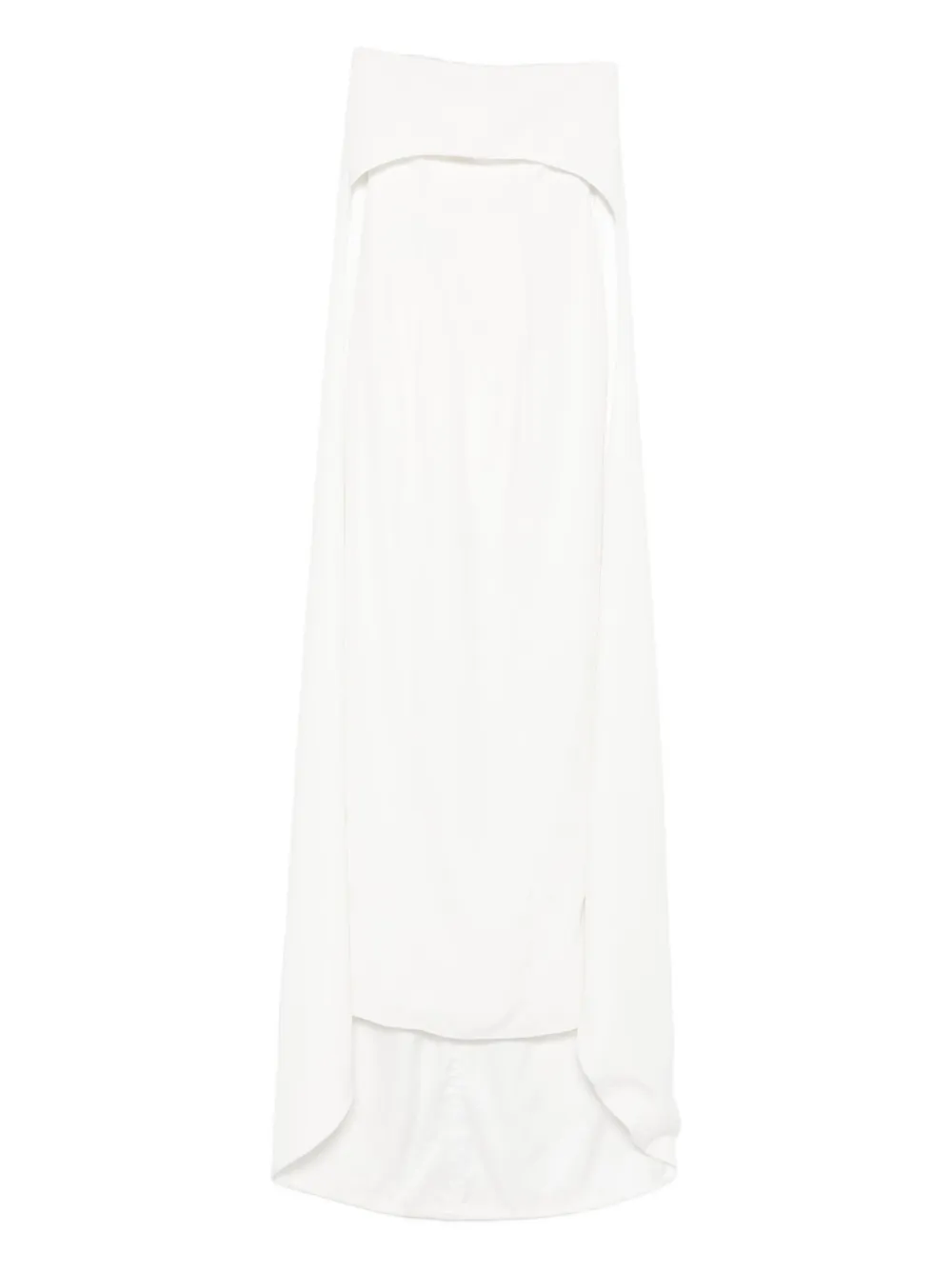 off-the-shoulder cape dress - Image 1