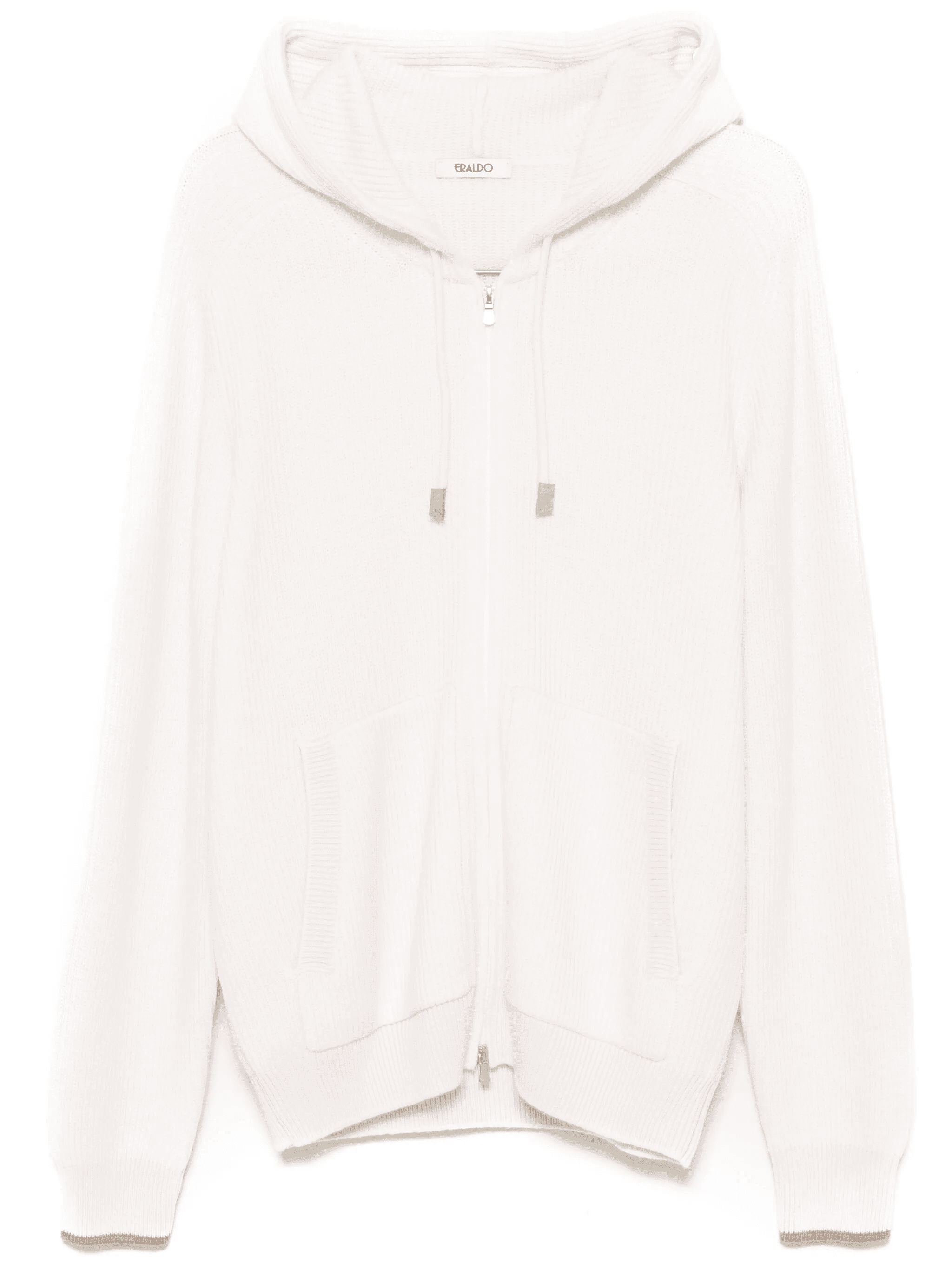 ribbed-knit hoodie - Image 1