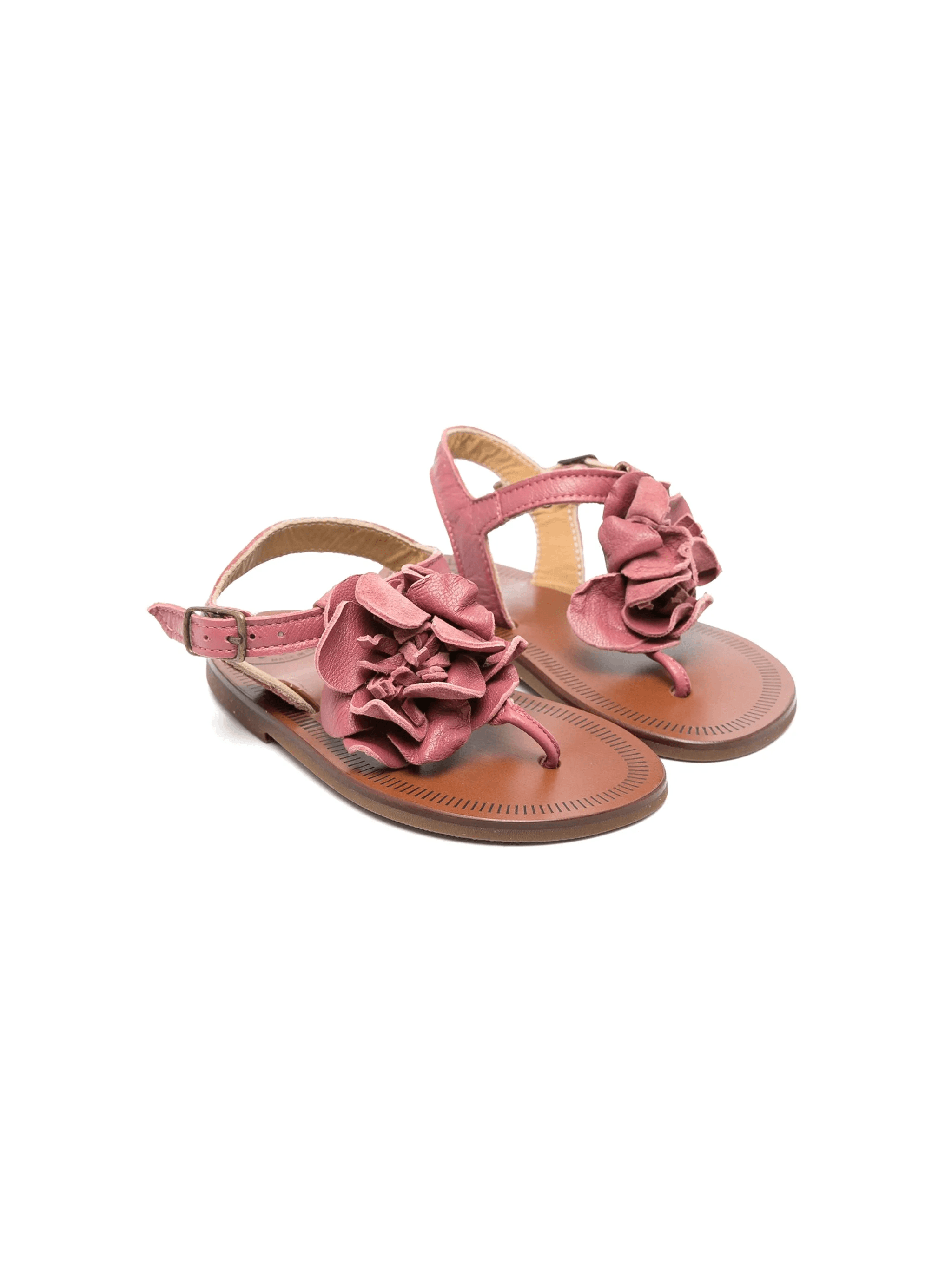ruffled leather sandals - Image 1